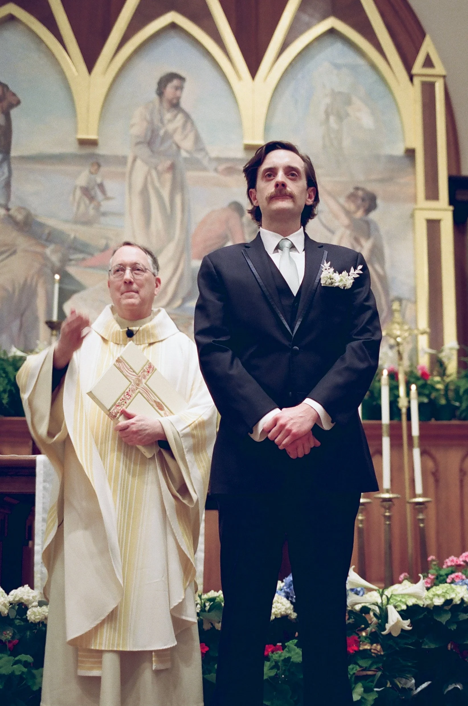 St. Peter Catholic Church The Ruth by Beau Monde Charlotte NC Film Wedding Photographer ParksPictures