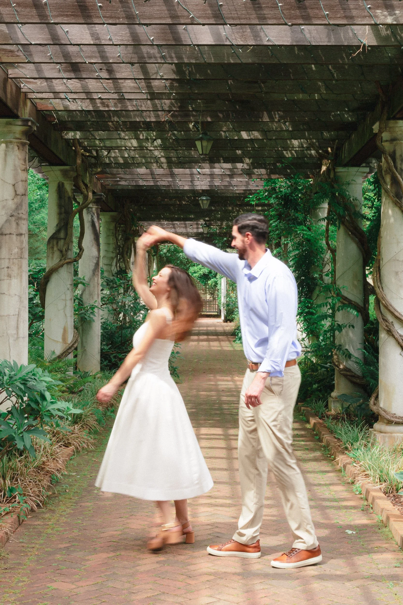 EngagementSession at Daniel Stowe Conservancy, Belmont NC by nearby wedding photographer Michael Parks, ParksPictures