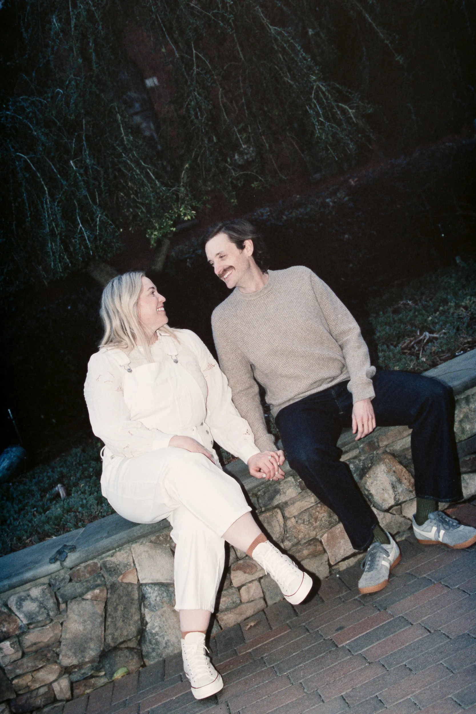 Film Engagement Photos on The Green Uptown Charlotte St Peter Catholic Church