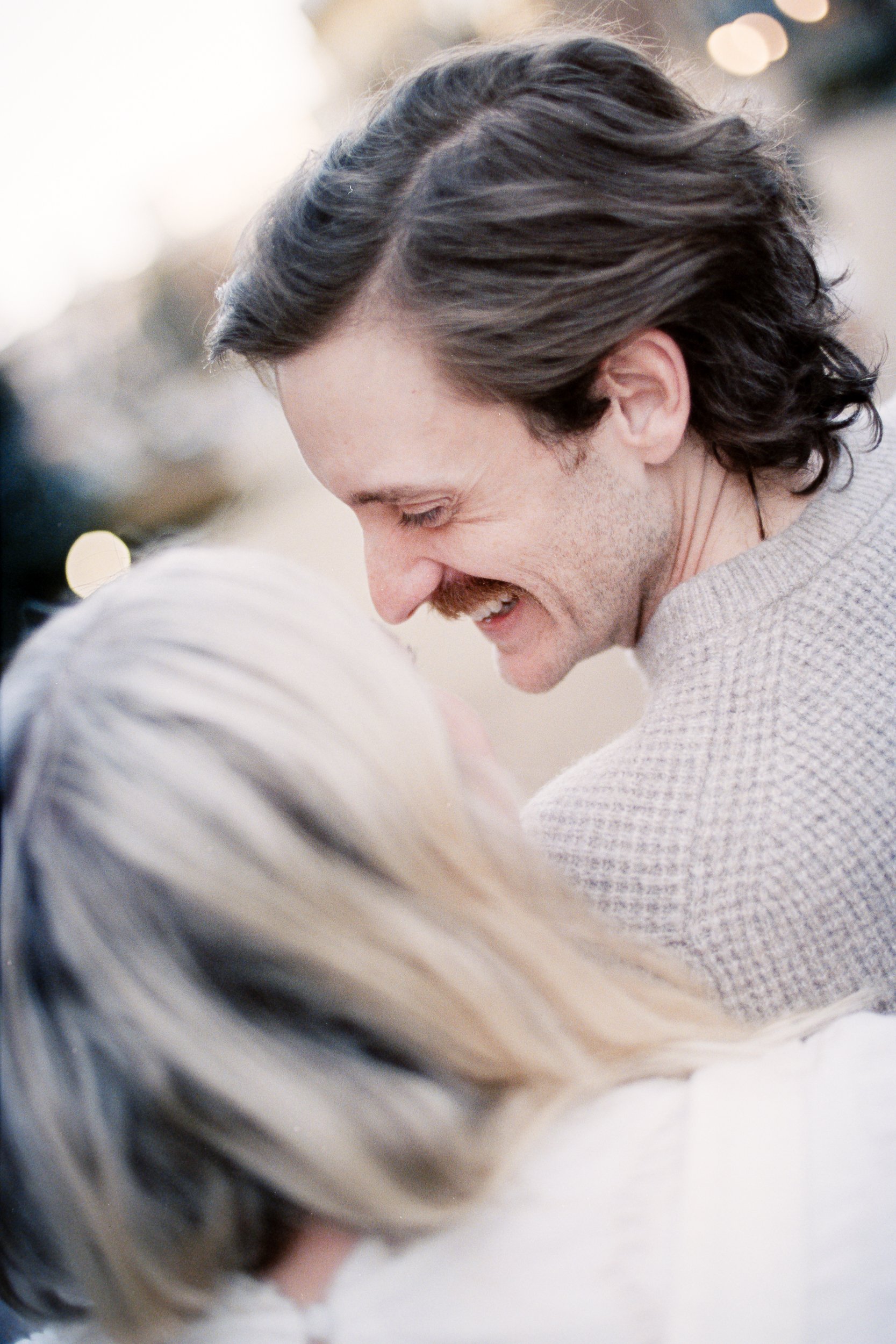 Film Engagement Photos on The Green Uptown Charlotte St Peter Catholic Church