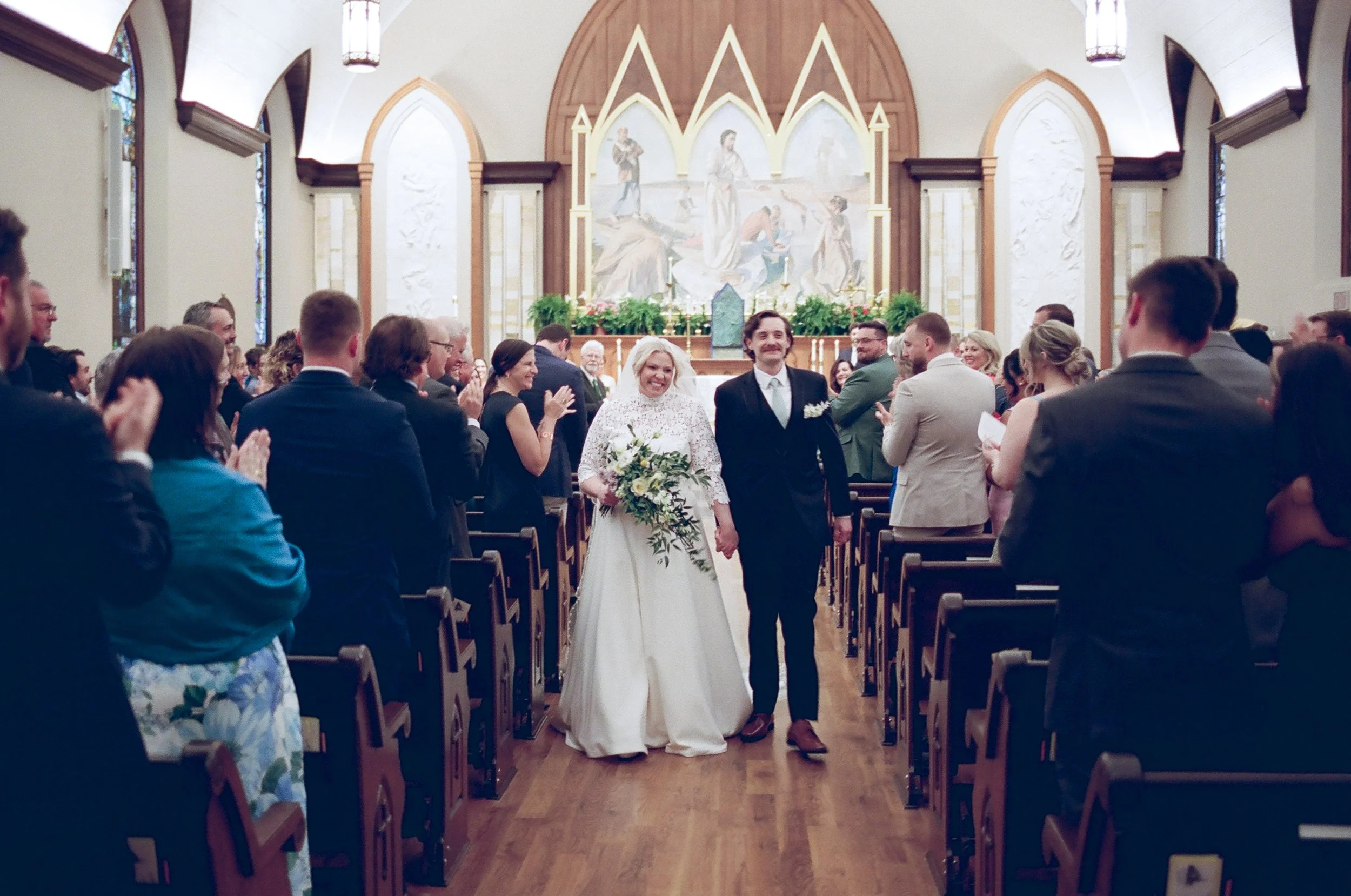St. Peter Catholic Church The Ruth by Beau Monde Charlotte NC Film Wedding Photographer ParksPictures