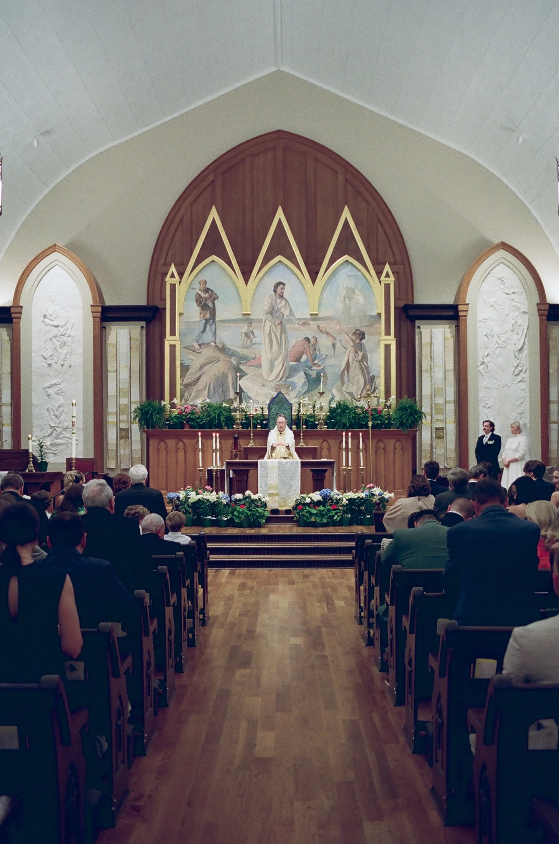 St. Peter Catholic Church The Ruth by Beau Monde Charlotte NC Film Wedding Photographer ParksPictures