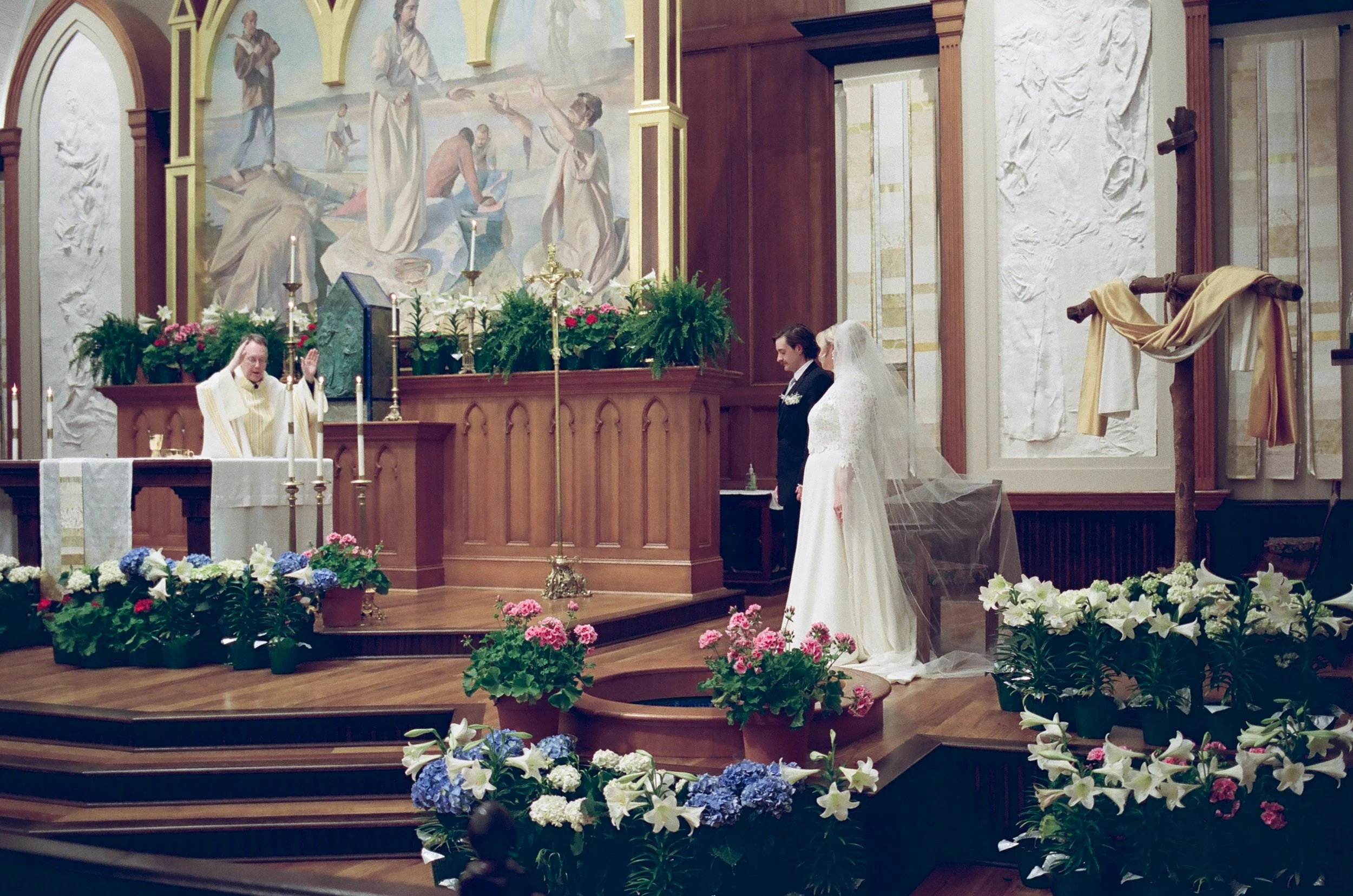 St. Peter Catholic Church The Ruth by Beau Monde Charlotte NC Film Wedding Photographer ParksPictures