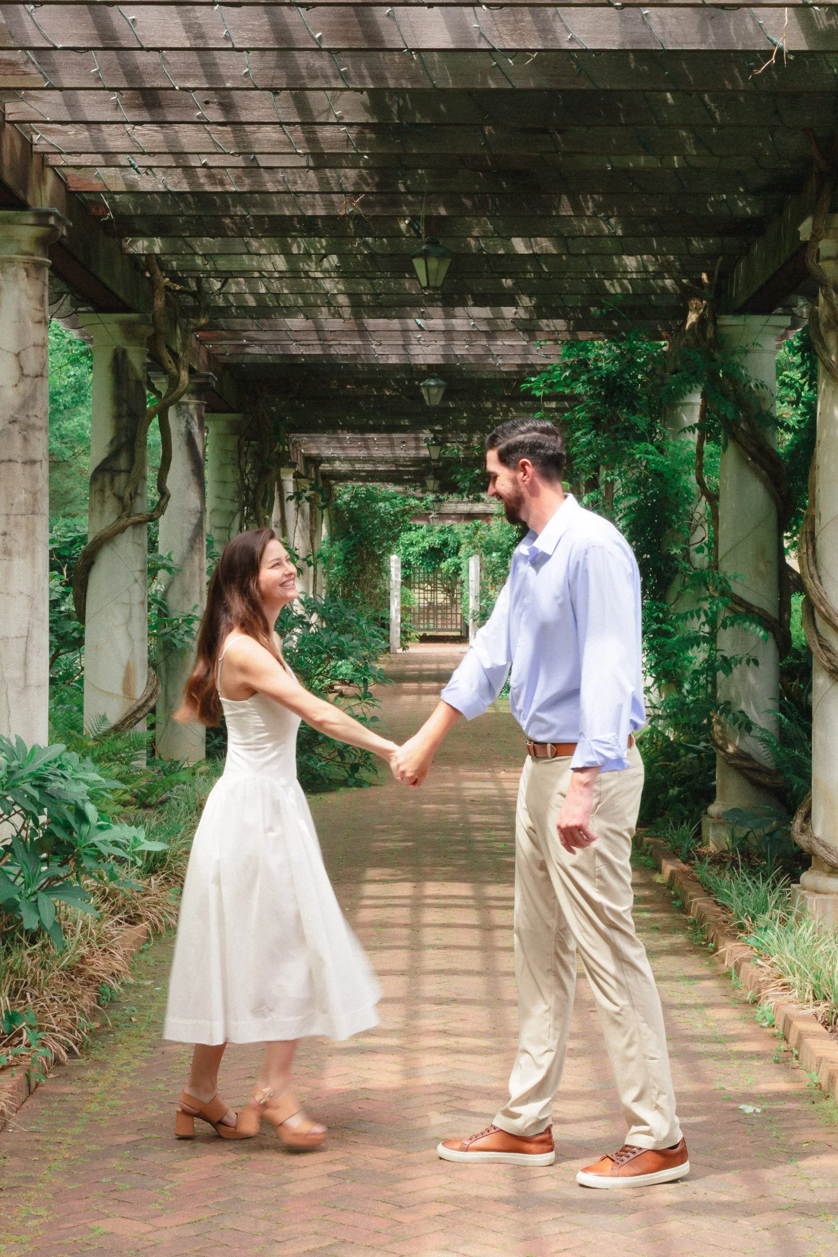 EngagementSession at Daniel Stowe Conservancy, Belmont NC by nearby wedding photographer Michael Parks, ParksPictures