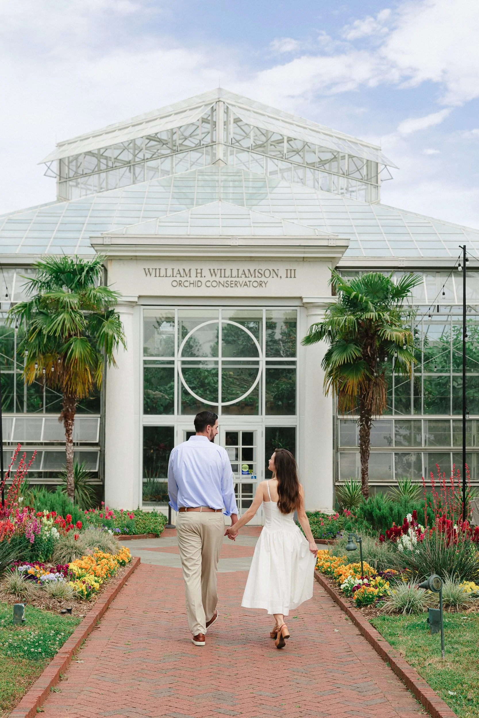 Couple getting married at Daniel Stowe Conservancy Belmont NC by Charlotte NC wedding photographer best nearby ParksPictures