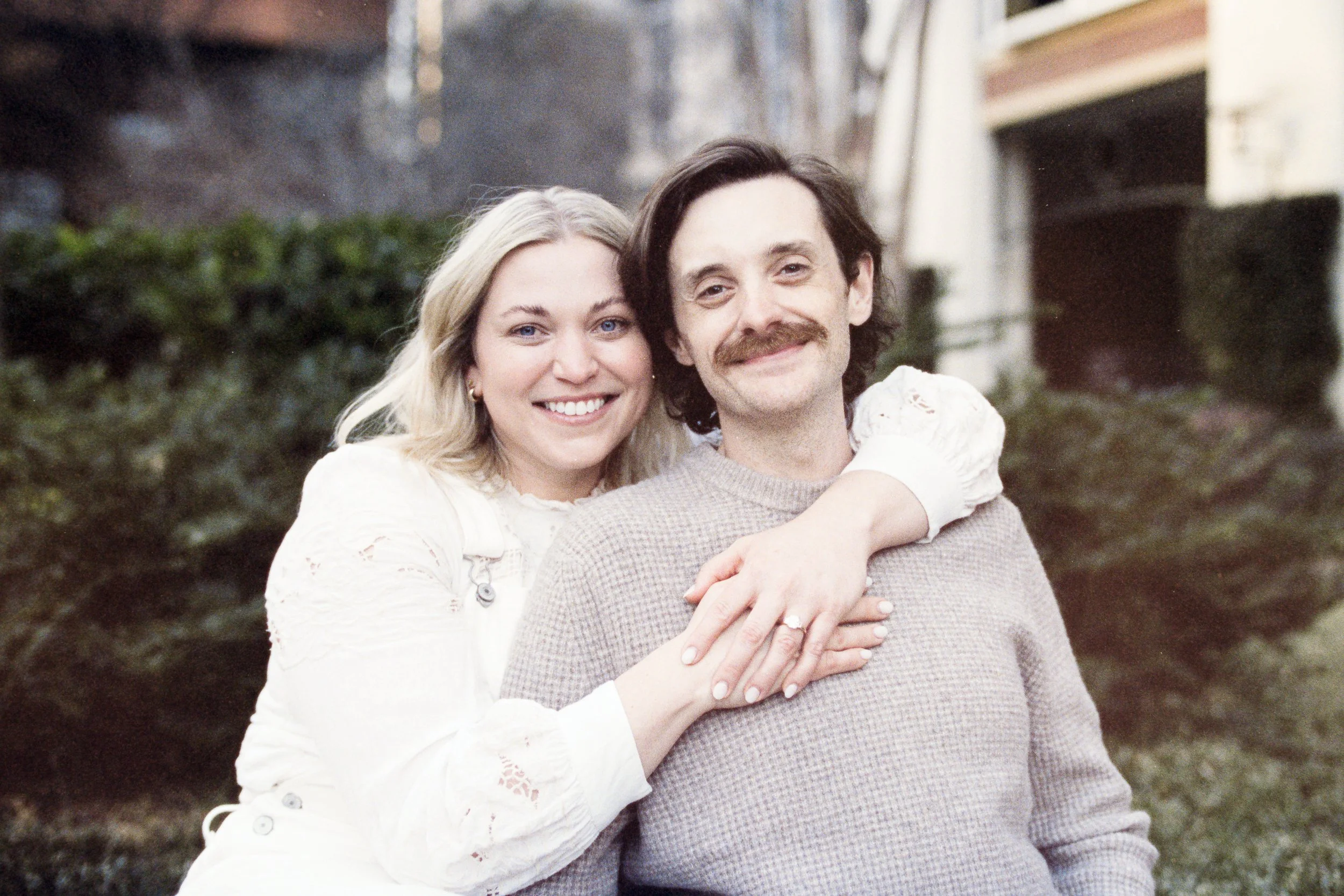 Film Engagement Photos on The Green Uptown Charlotte St Peter Catholic Church