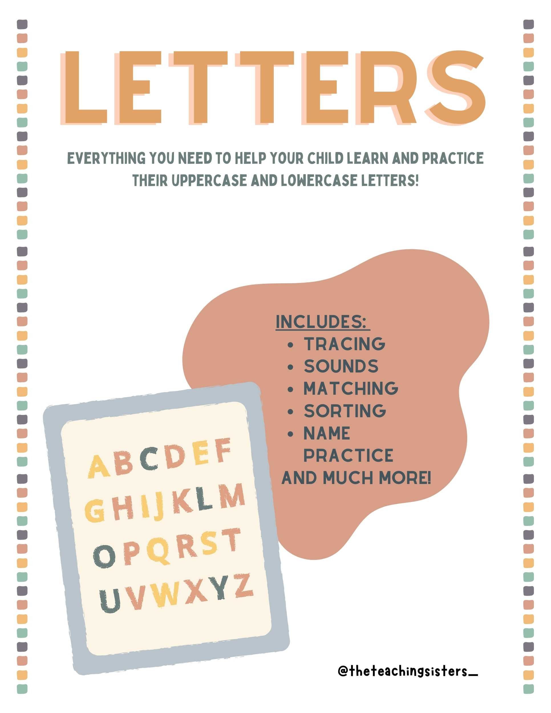 Letters Activity Book Digital Download