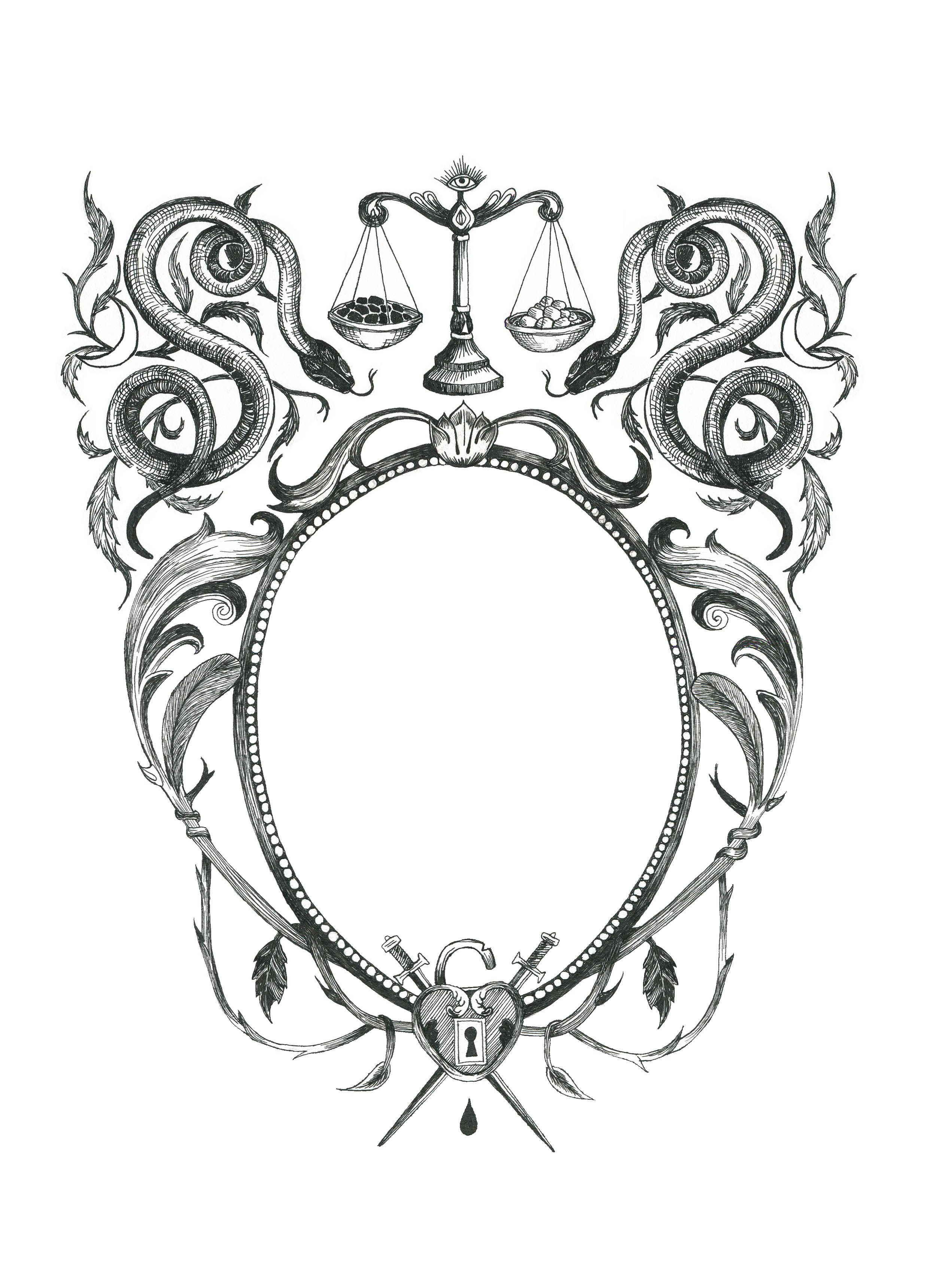 'The Legacy' chapter book illustrations, pen And ink