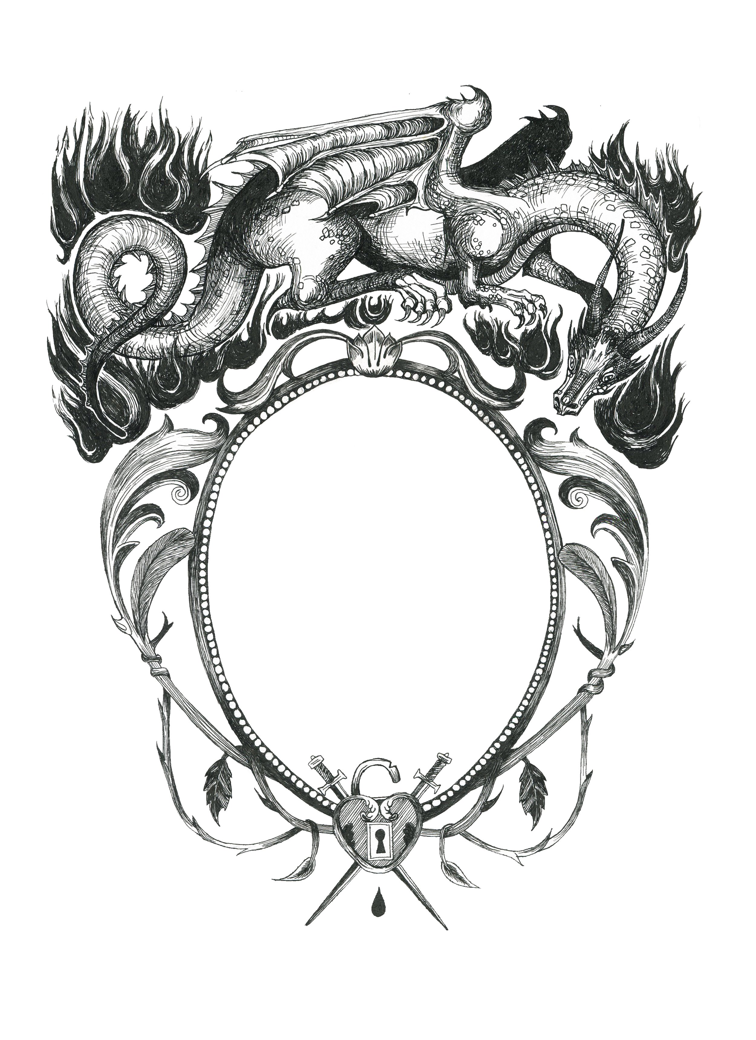 'The Legacy' chapter book illustrations, pen And ink