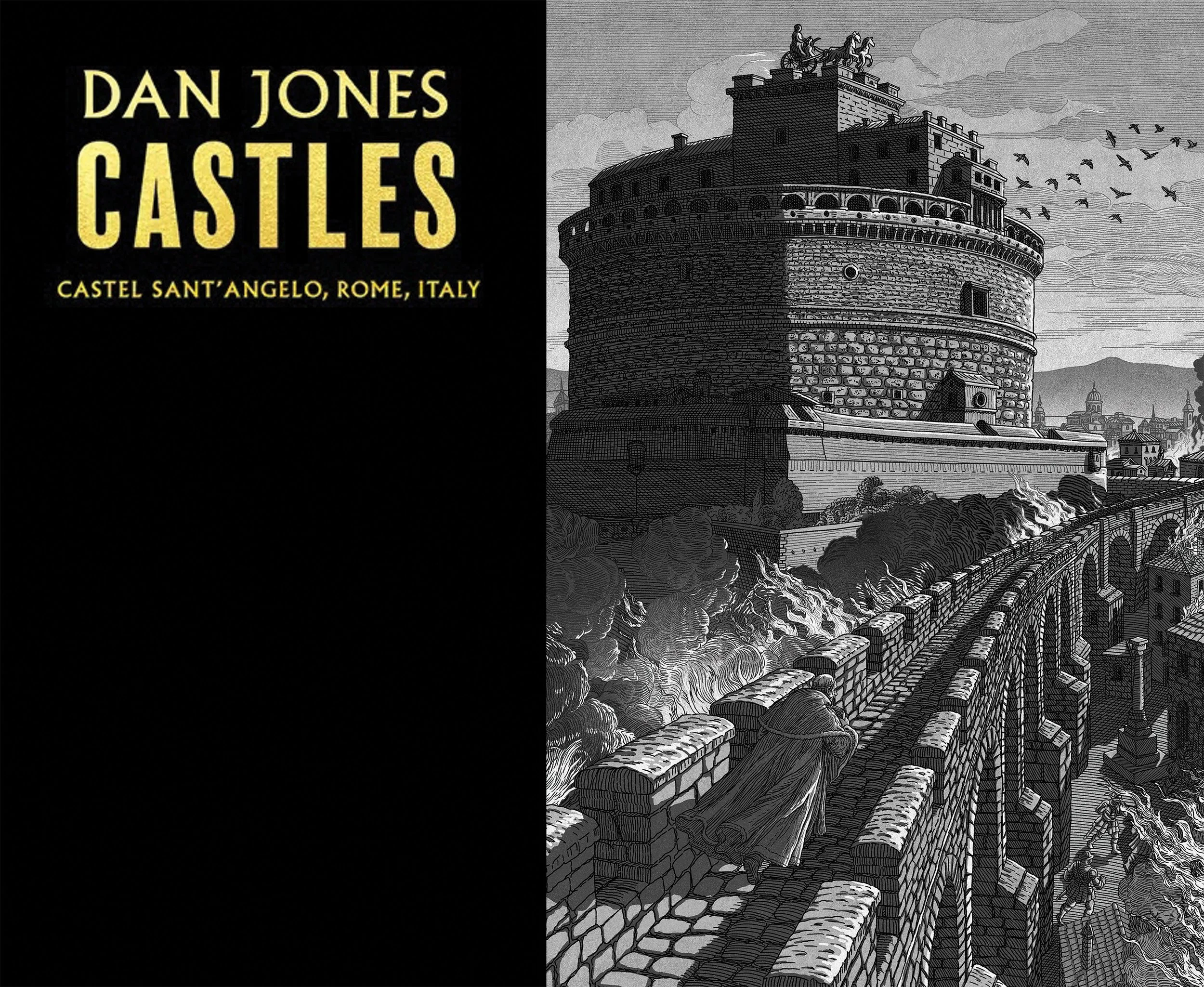 Head of Zeus - 'Castles: A Fortified History of the World', Dan Jones, Castel Saint'Angelo, Rome, Italy, historical illustration