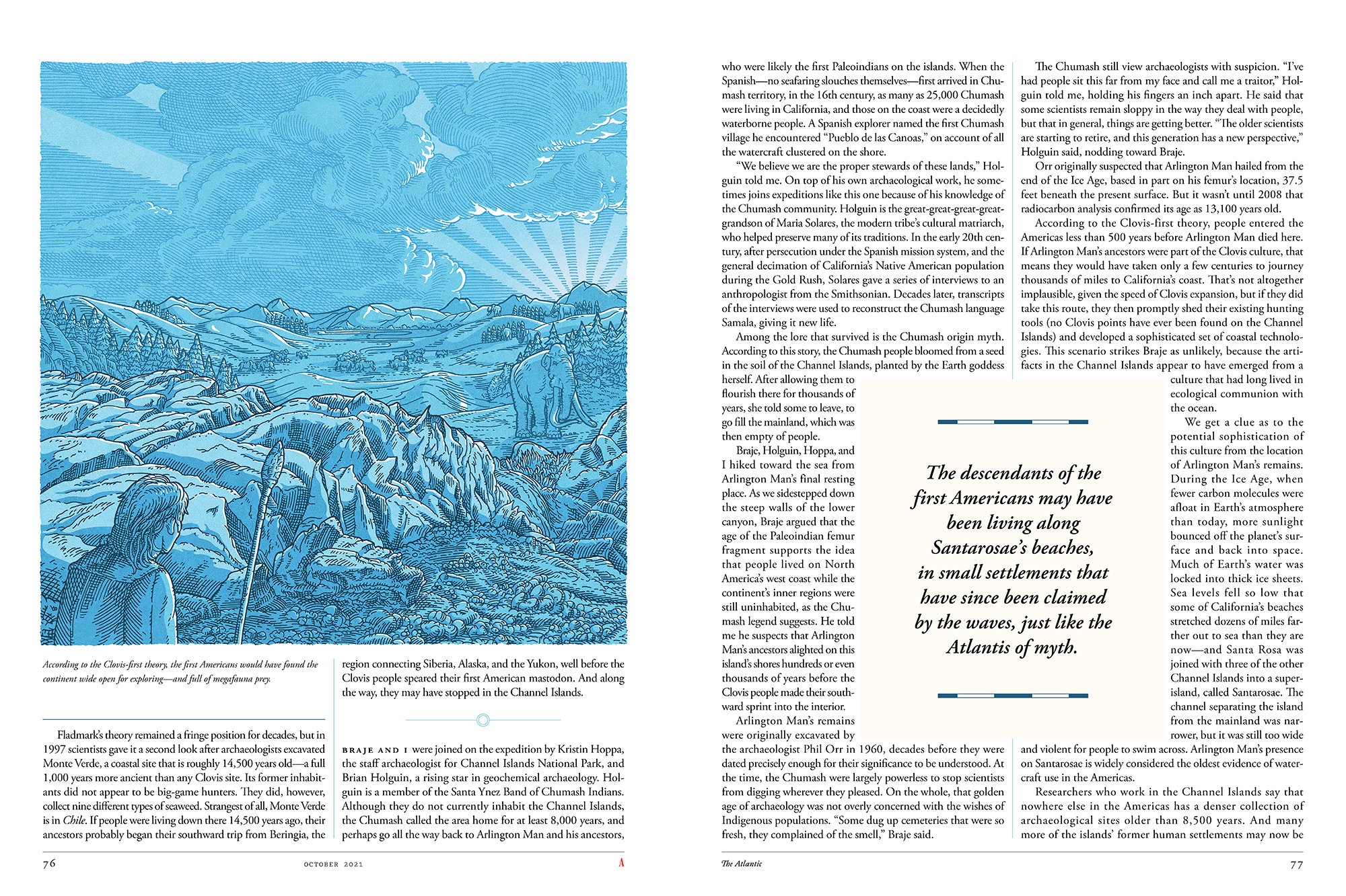 The Atlantic - Editorial Illustrations 'The First Americans'
