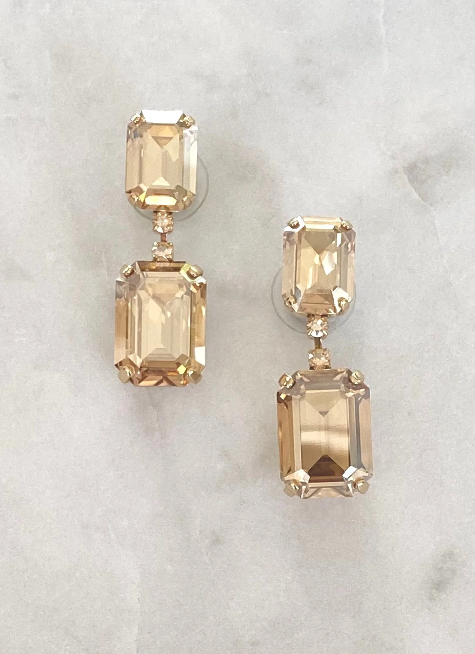 Stones Of Atlantis Caryatid Drop Earrings in golden shadow