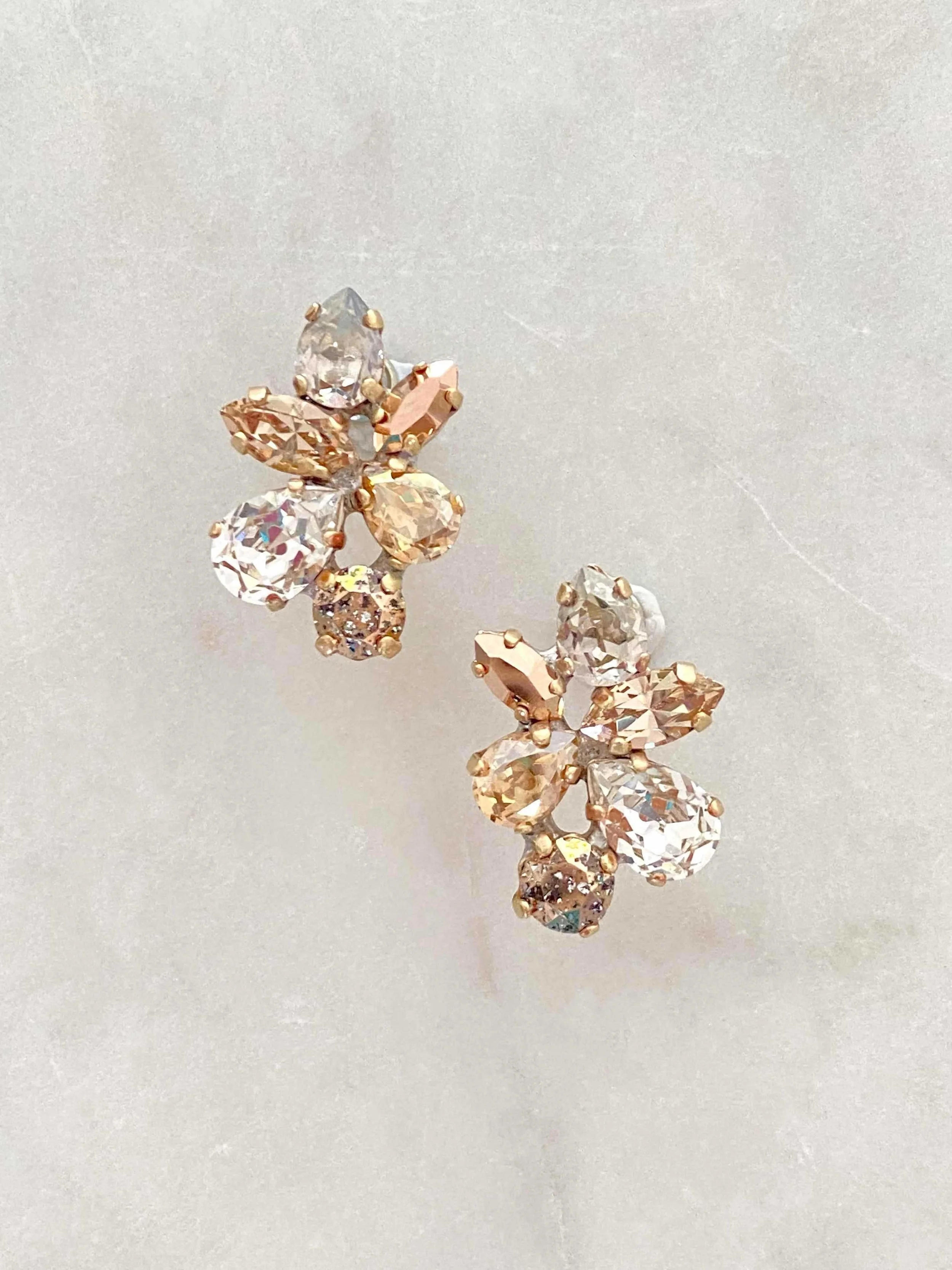 Stones Of Atlantis Delphini Stud Earrings in nudes