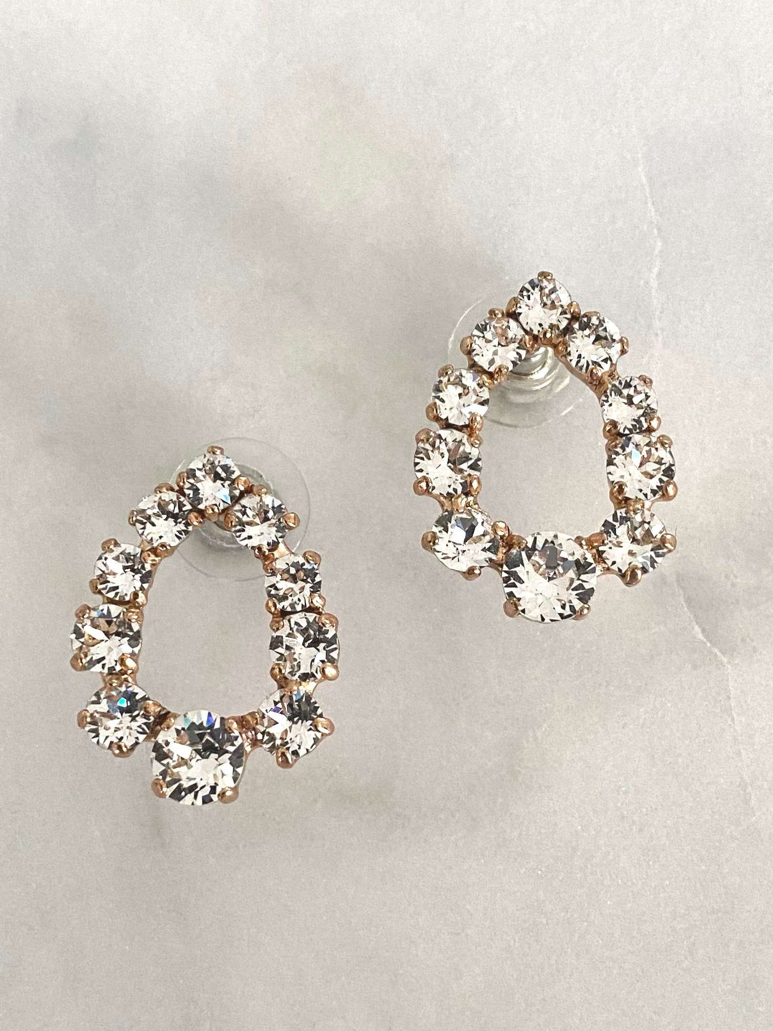 Stones Of Atlantis Zafiros Stud Earrings (S) in clear crystal
