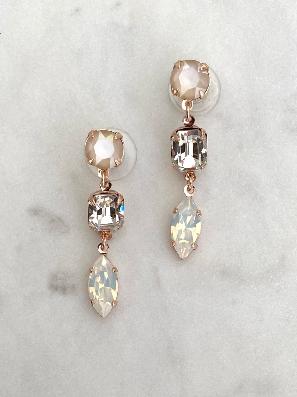 Ivory drop earrings deals