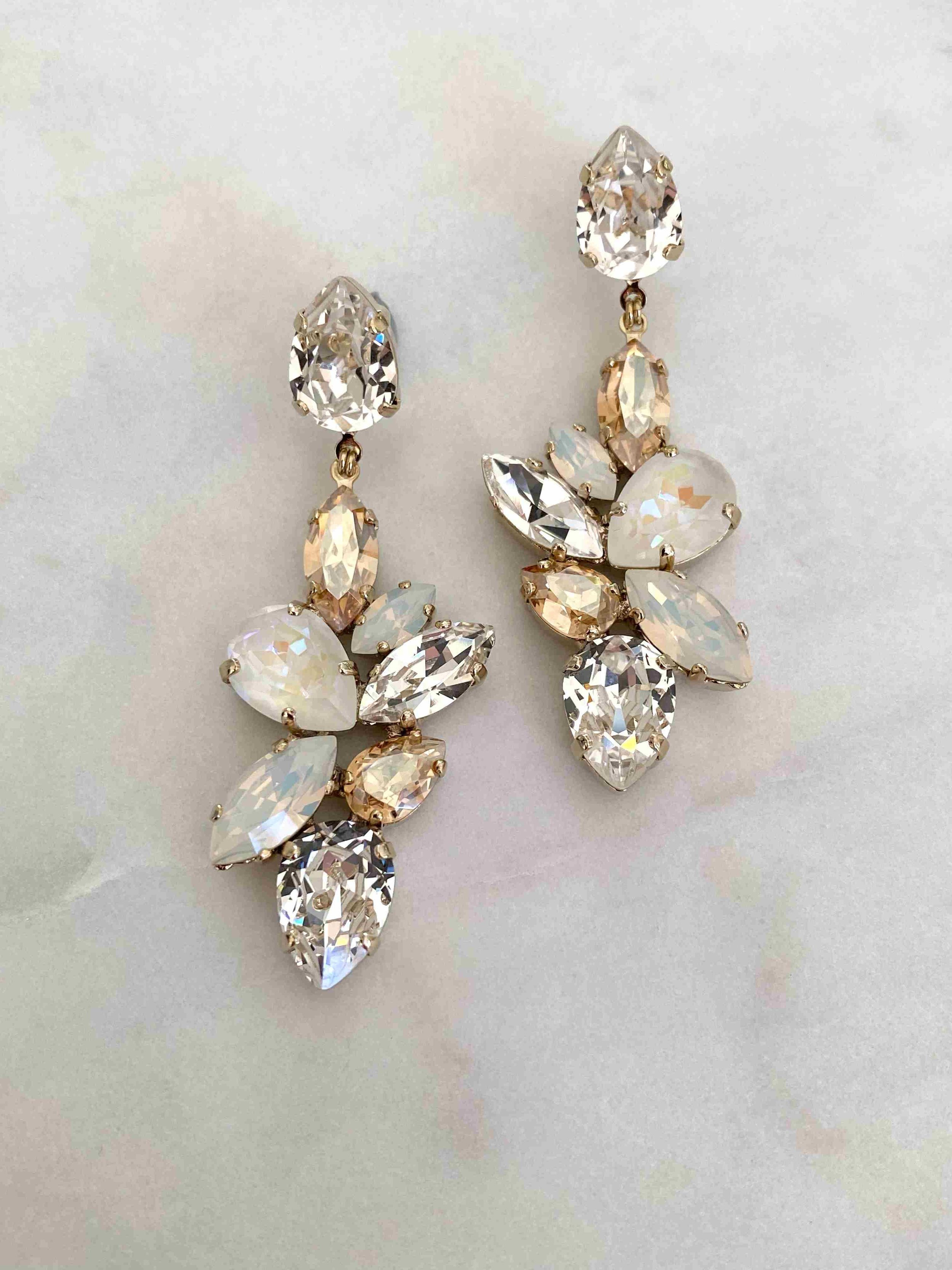 Stones Of Atlantis Mykonos Drop Earrings in white opal