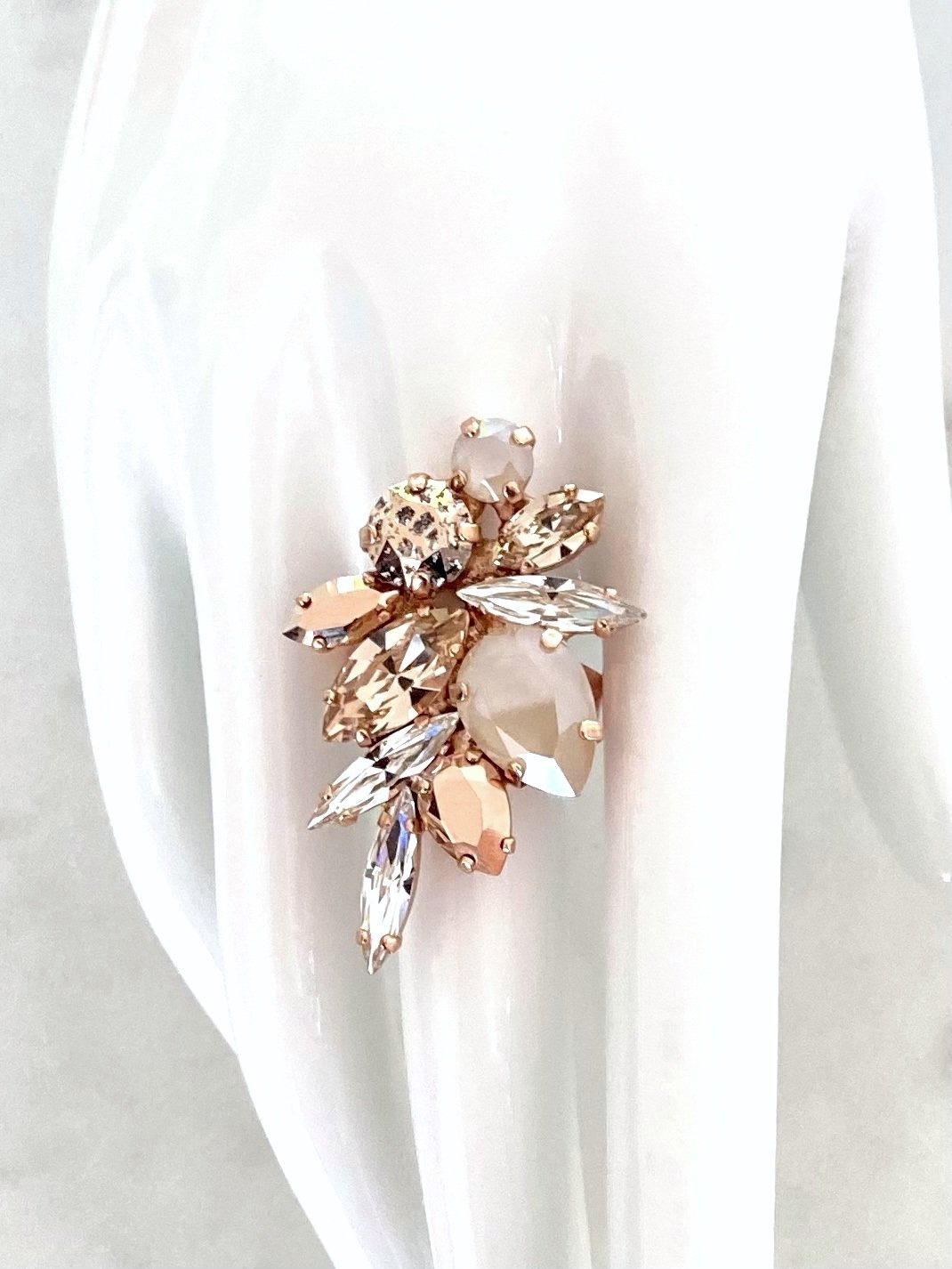 Stones Of Atlantis Halkidiki Ring in ivory on hand