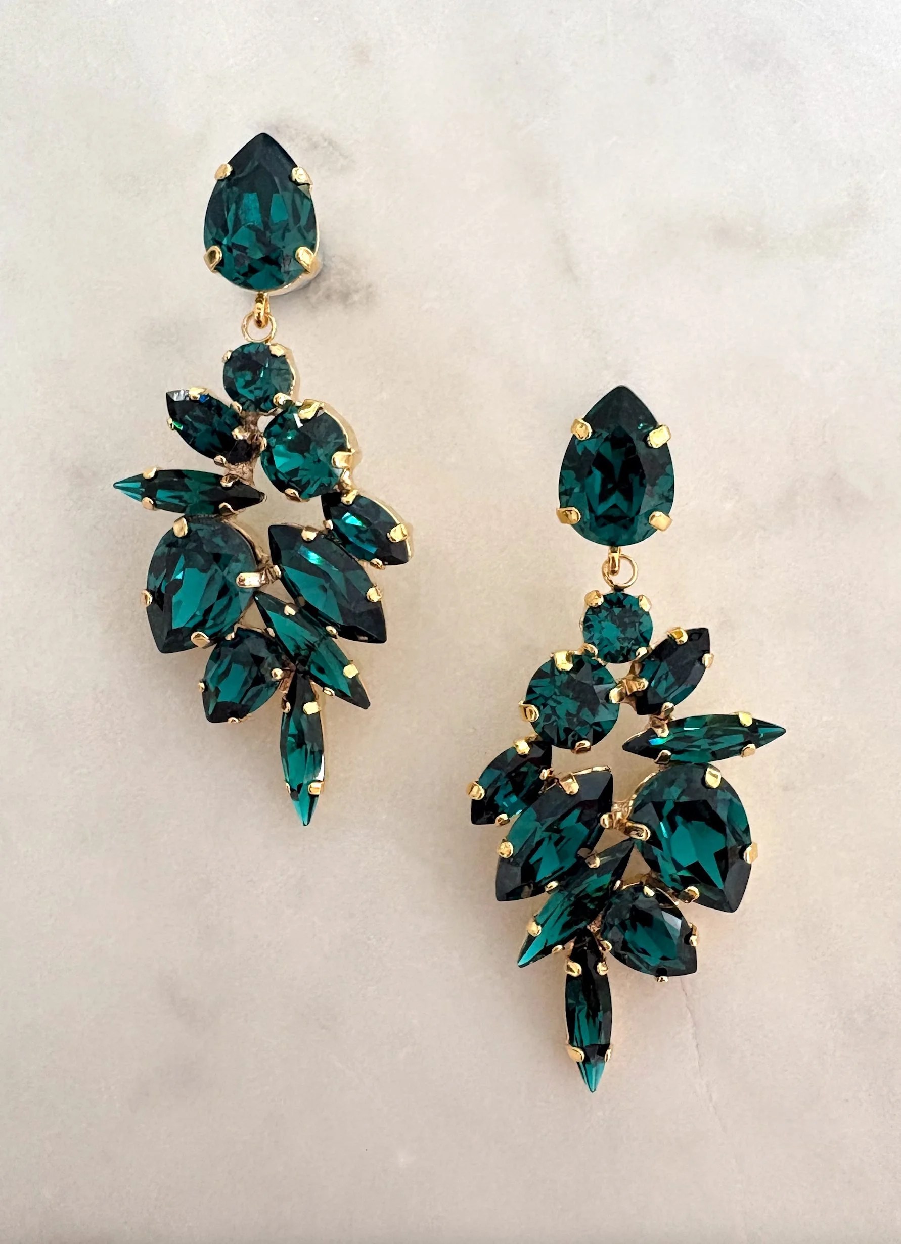 Stones Of Atlantis Halkidiki Drop Earrings in emerald