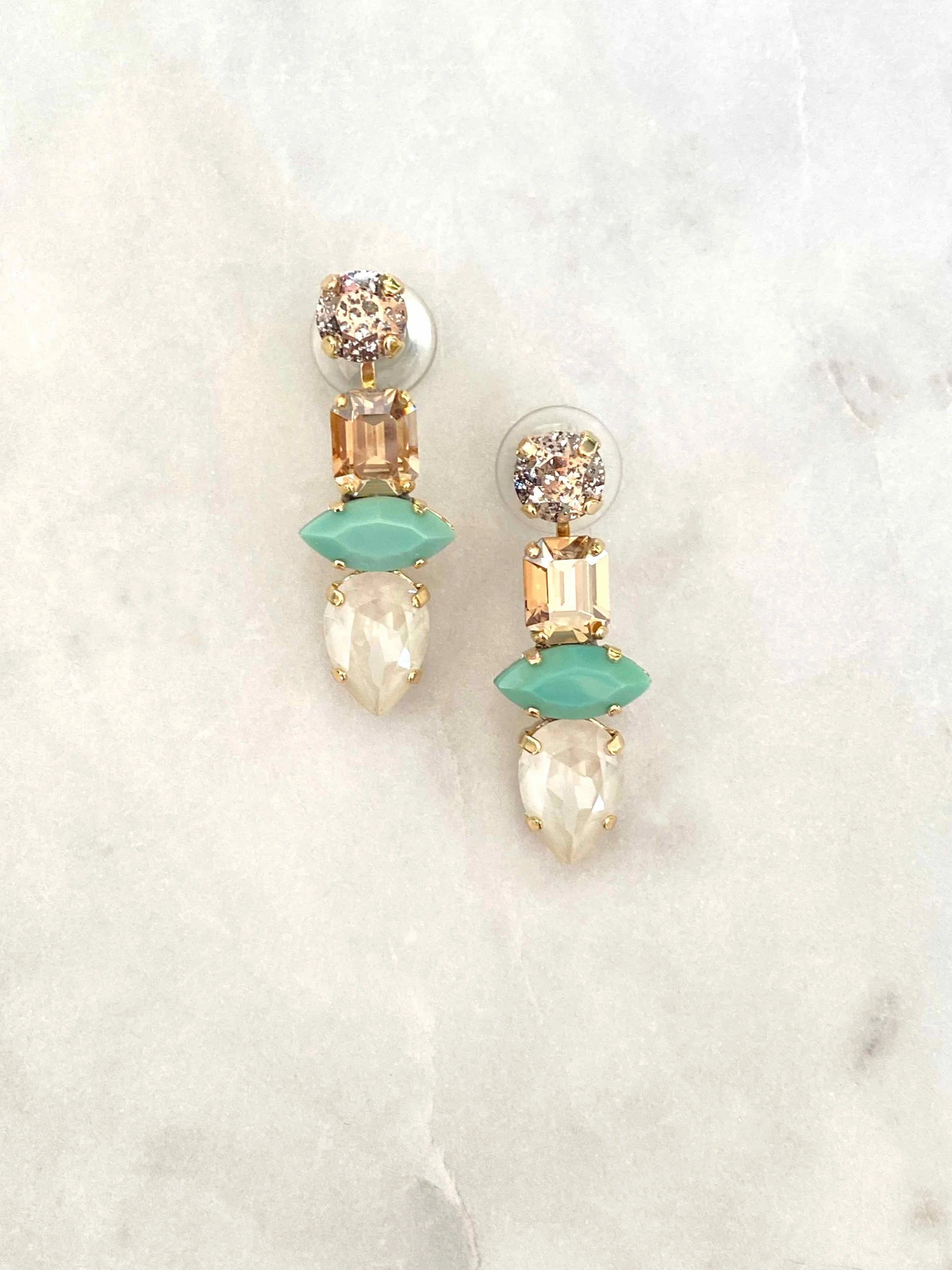 Stones Of Atlantis Kasos Drop Earrings in mint