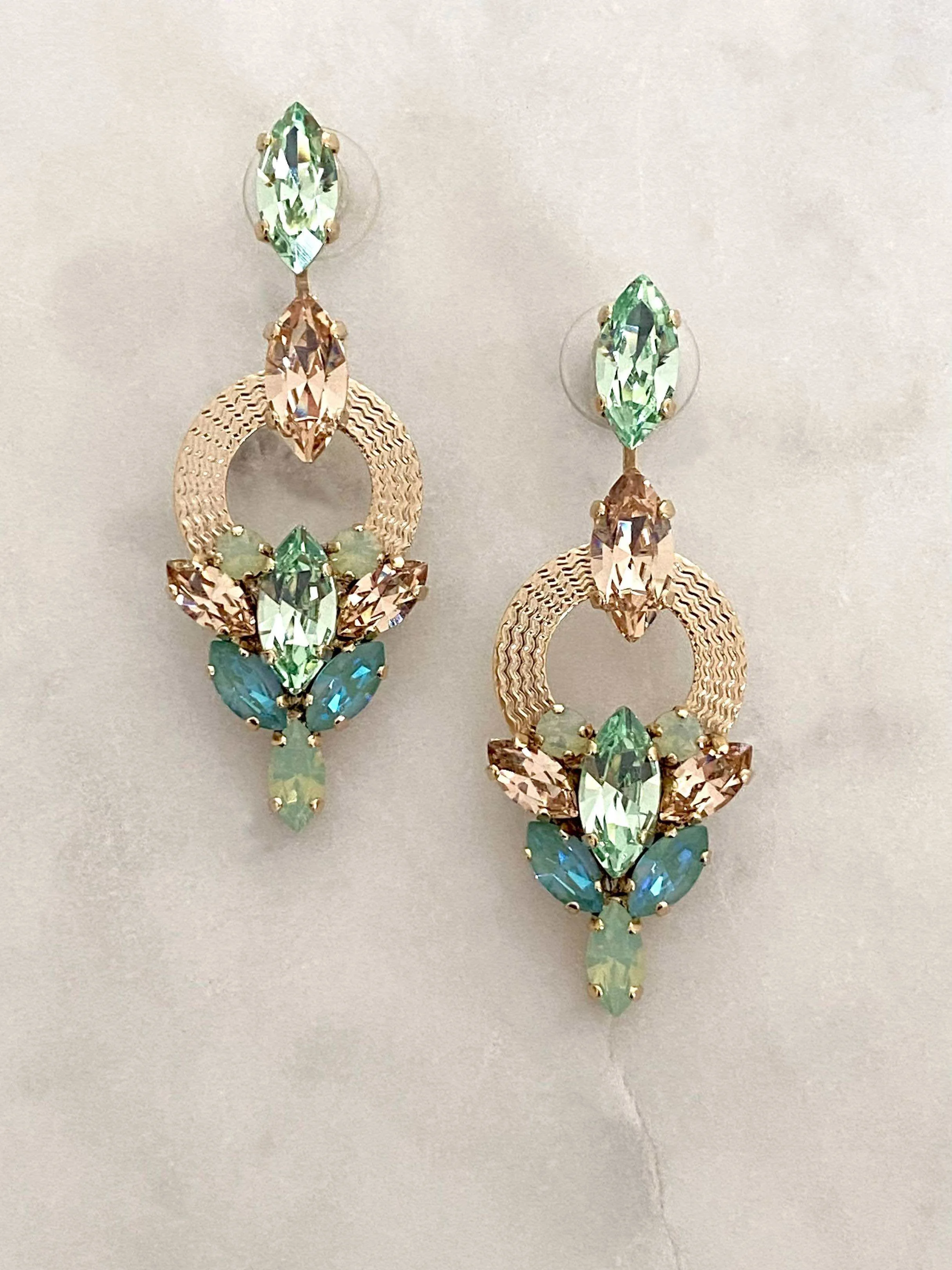 Stones Of Atlantis Ioulia Drop Earrings in chrysolite