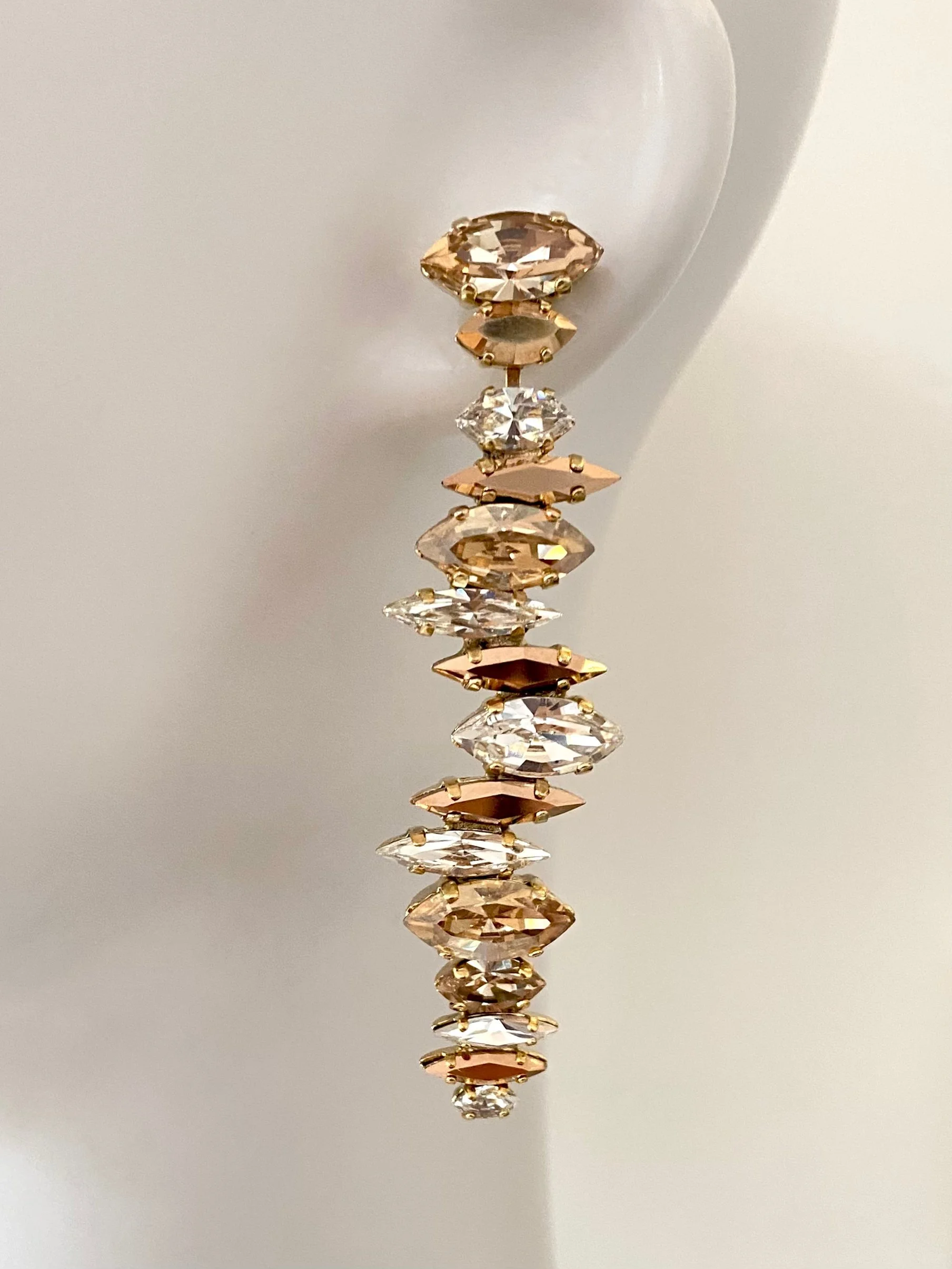 Stones Of Atlantis Pandroso Drop Earrings (nudes) on head