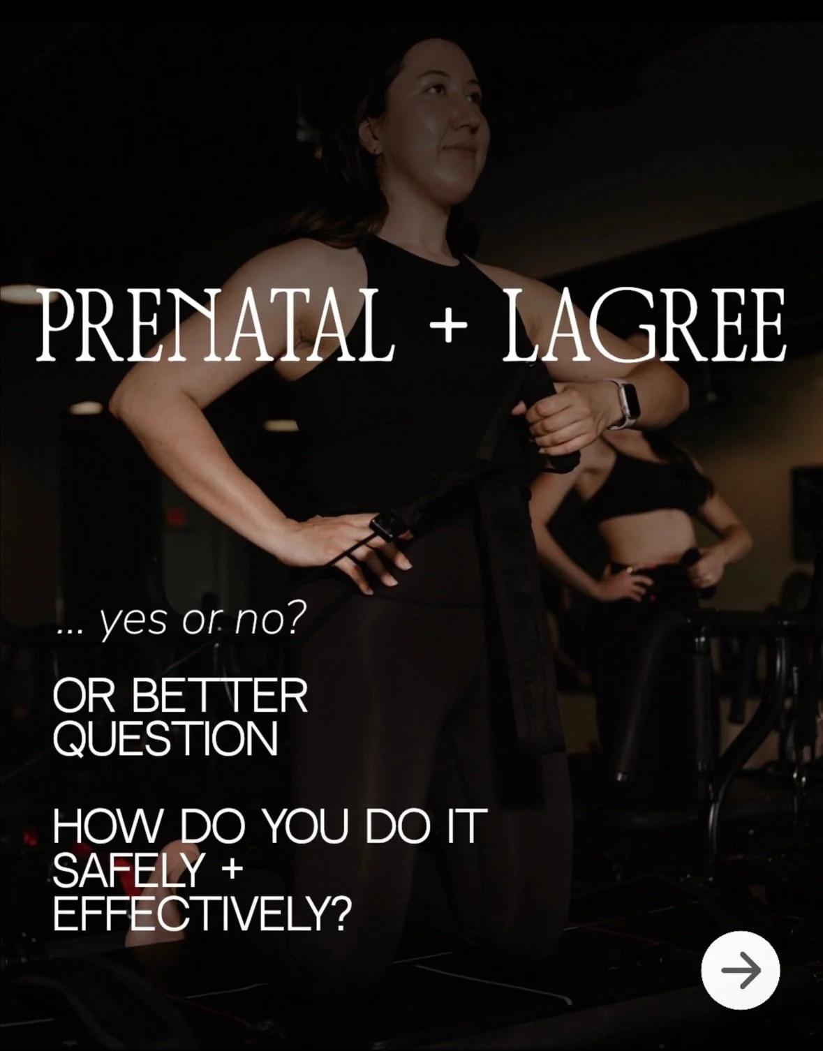 Prenatal training isn&rsquo;t about doing less&hellip;
it&rsquo;s about doing it right. 

If you&rsquo;re already practiced in Lagree before pregnancy you should focus on specific modifications as your body changes. 

Lagree, when properly coached, c