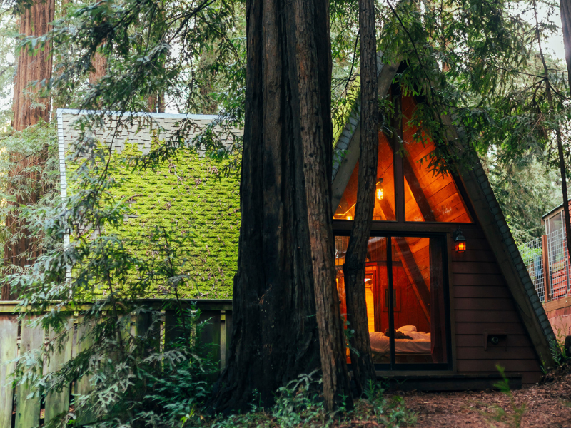 A Frame Cabin Exterior