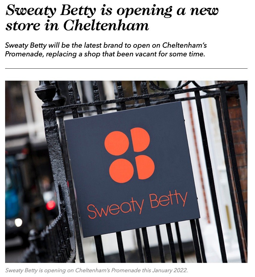 Sweaty Betty Cheltenham Case Study — Hexe Digital