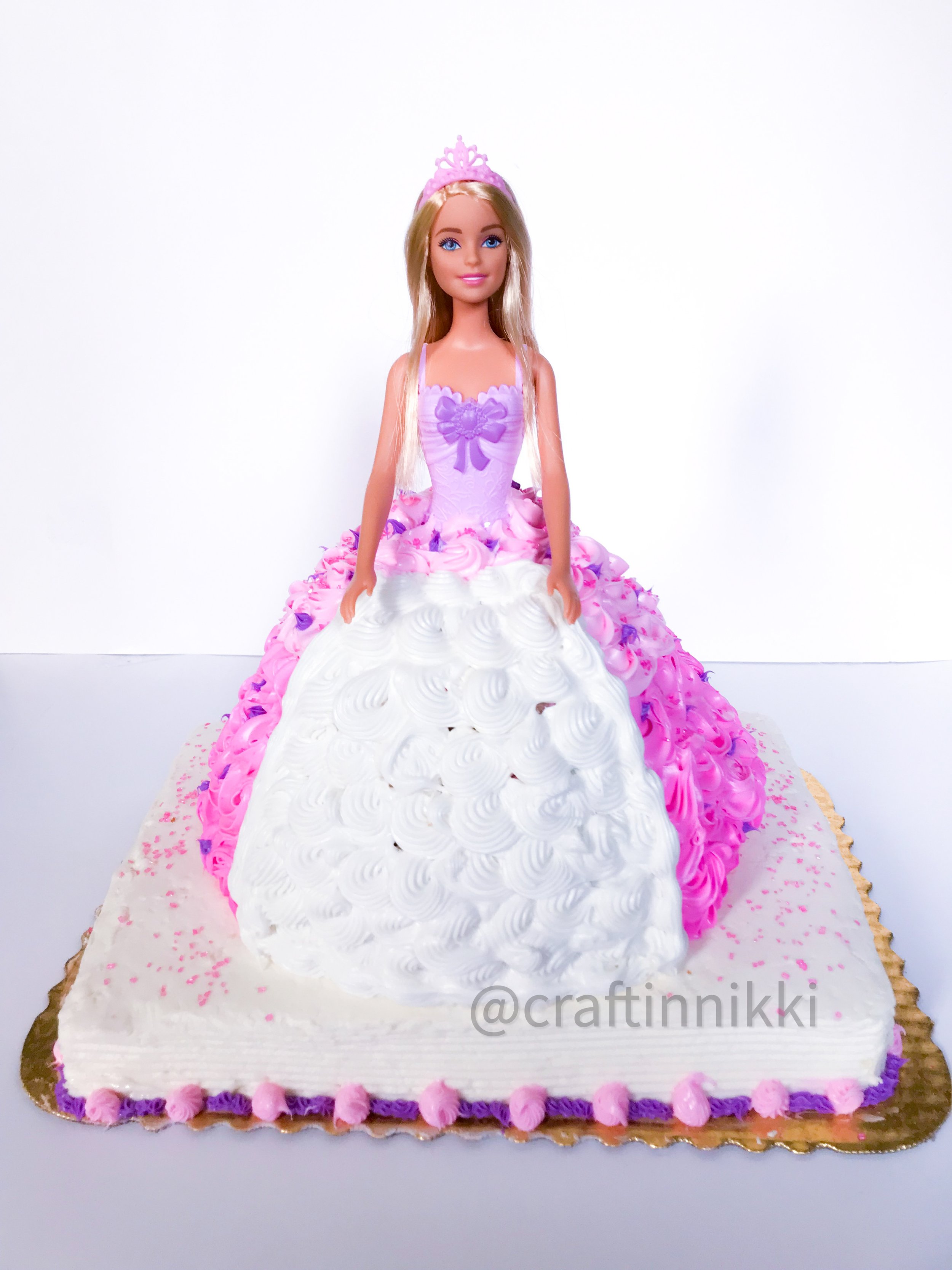 Craftin Nikki - DIY Barbie Cake Barbie Front-3.jpg