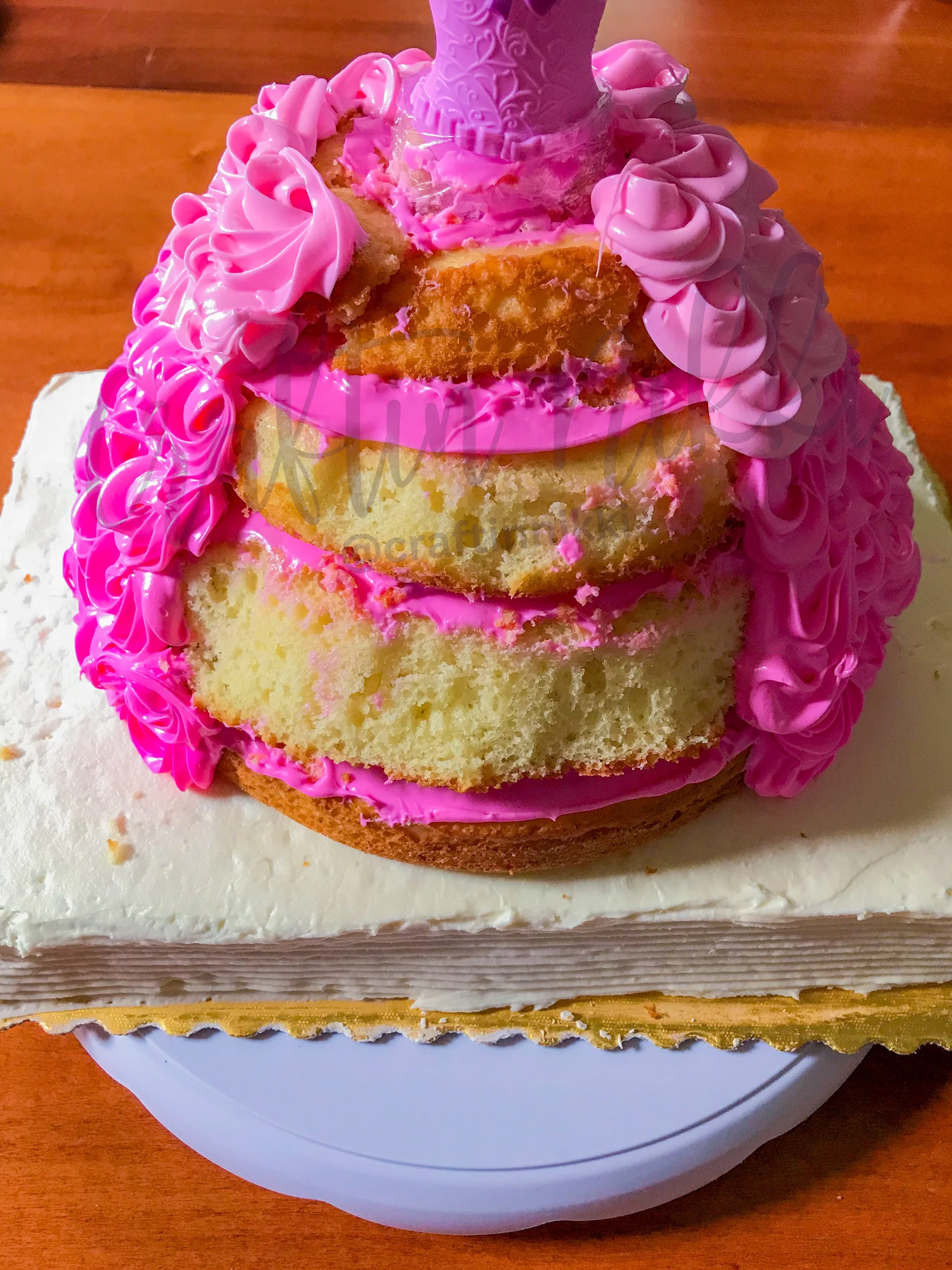 DIY Barbie Doll Cake Tutorial by Craftin Nikki