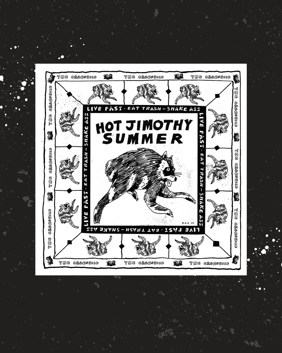 White Hot Jimothy Summer  X Crocodile Bandana