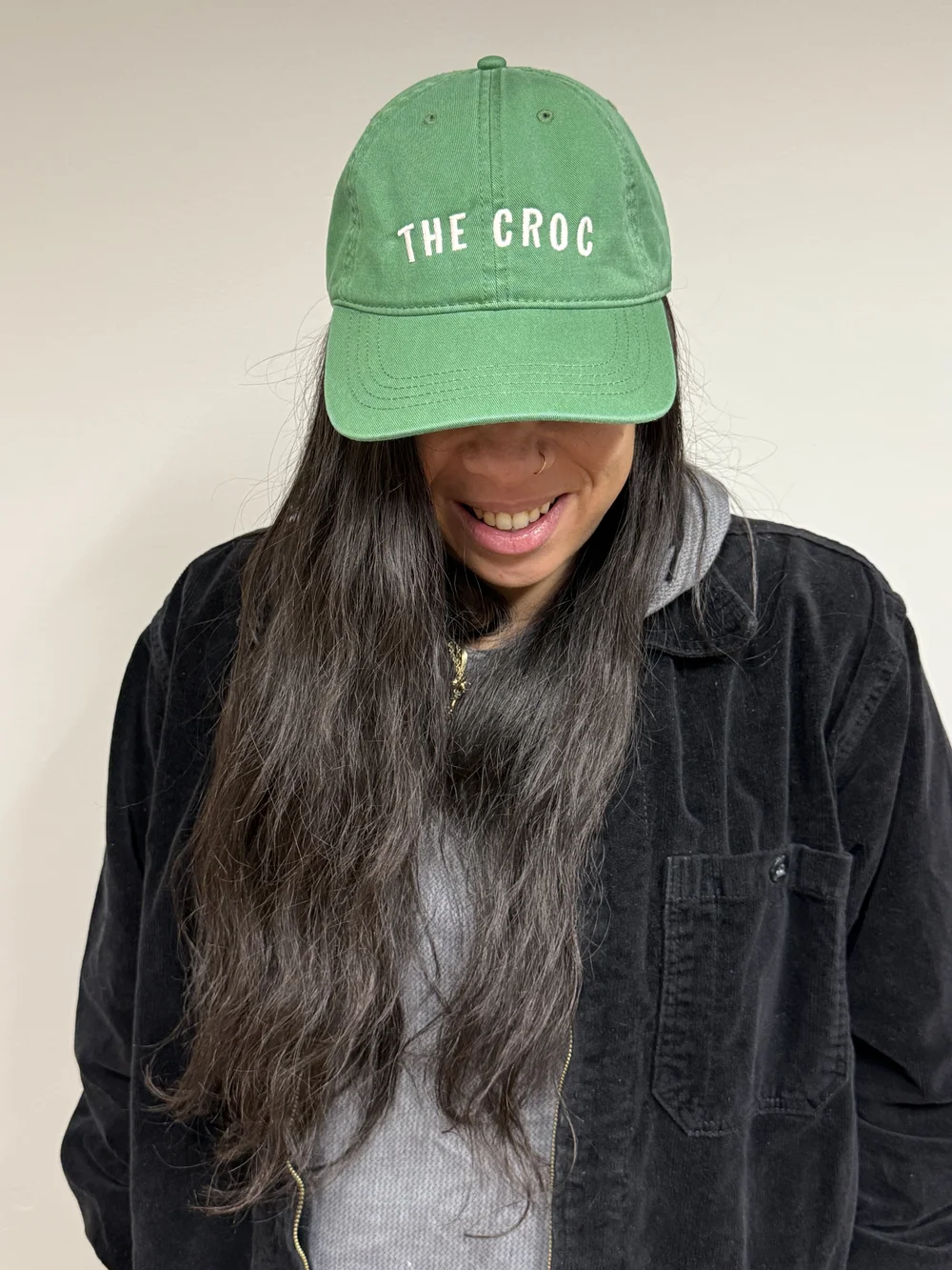 "The Croc" Green Distressed Dad Hat