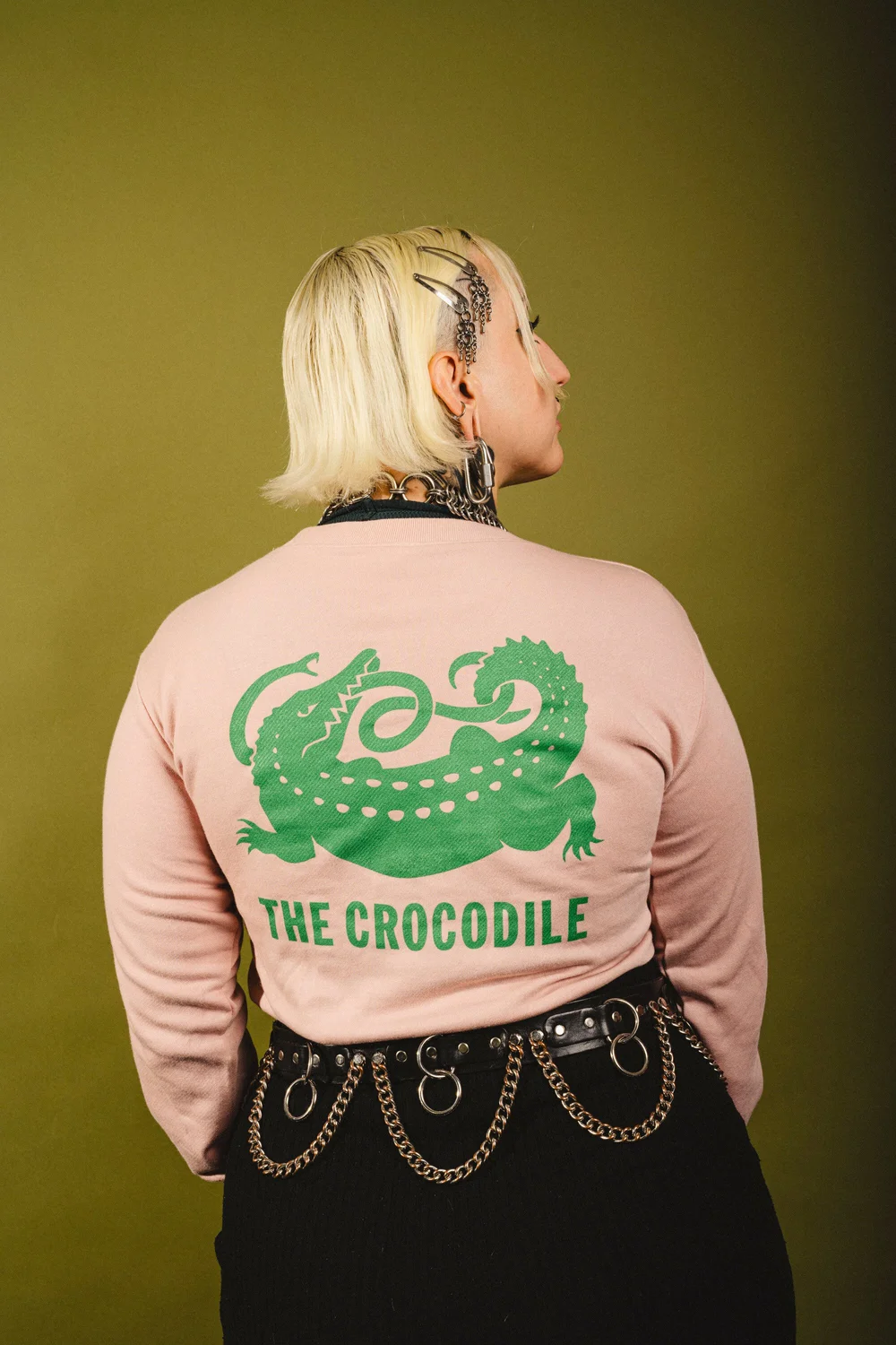 Croc Pink Crew - Unisex Pullover Sweatshirt