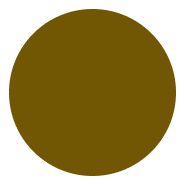 Solid gold-colored circle against a black background.