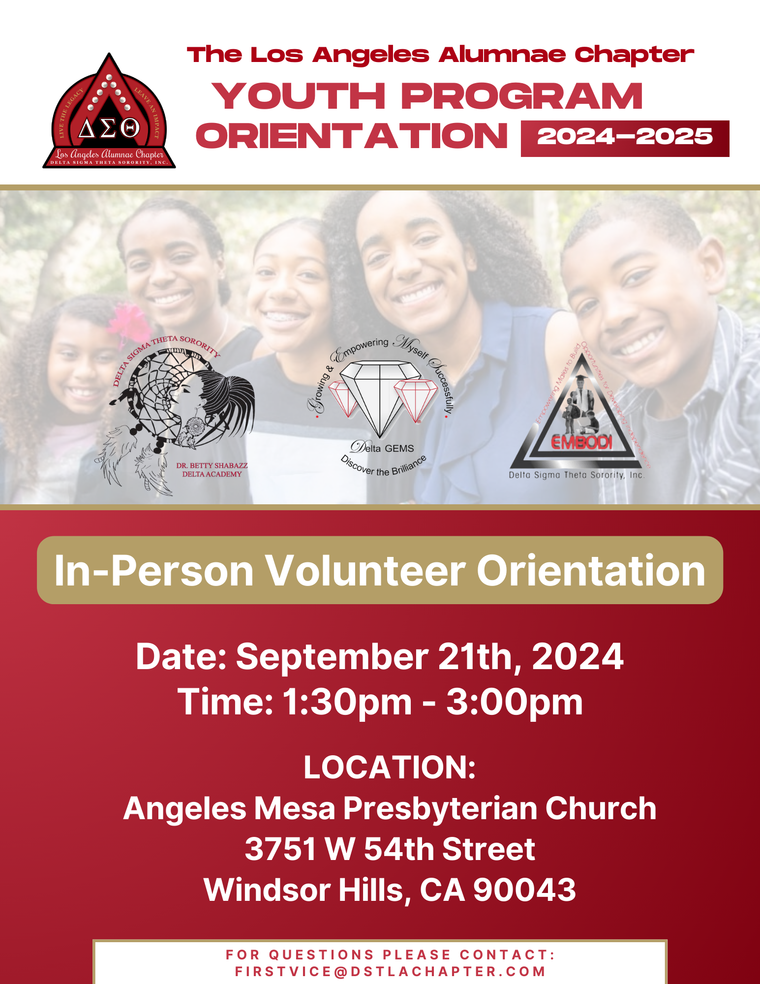 (In -Person) Youth Program Volunteer Orientation — Los Angeles Alumnae ...