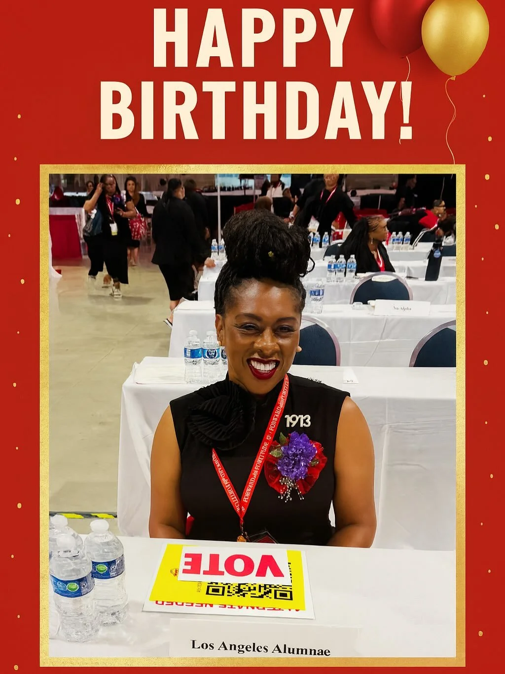 🎉✨ Happy Birthday to our beautiful Madam President! ✨🎉
From representing Los Angeles Alumnae Chapter and shining bright. ❤️🤍, you embody the true spirit of sisterhood, service, and strength.
May this year bring you joy, blessings, and continued su