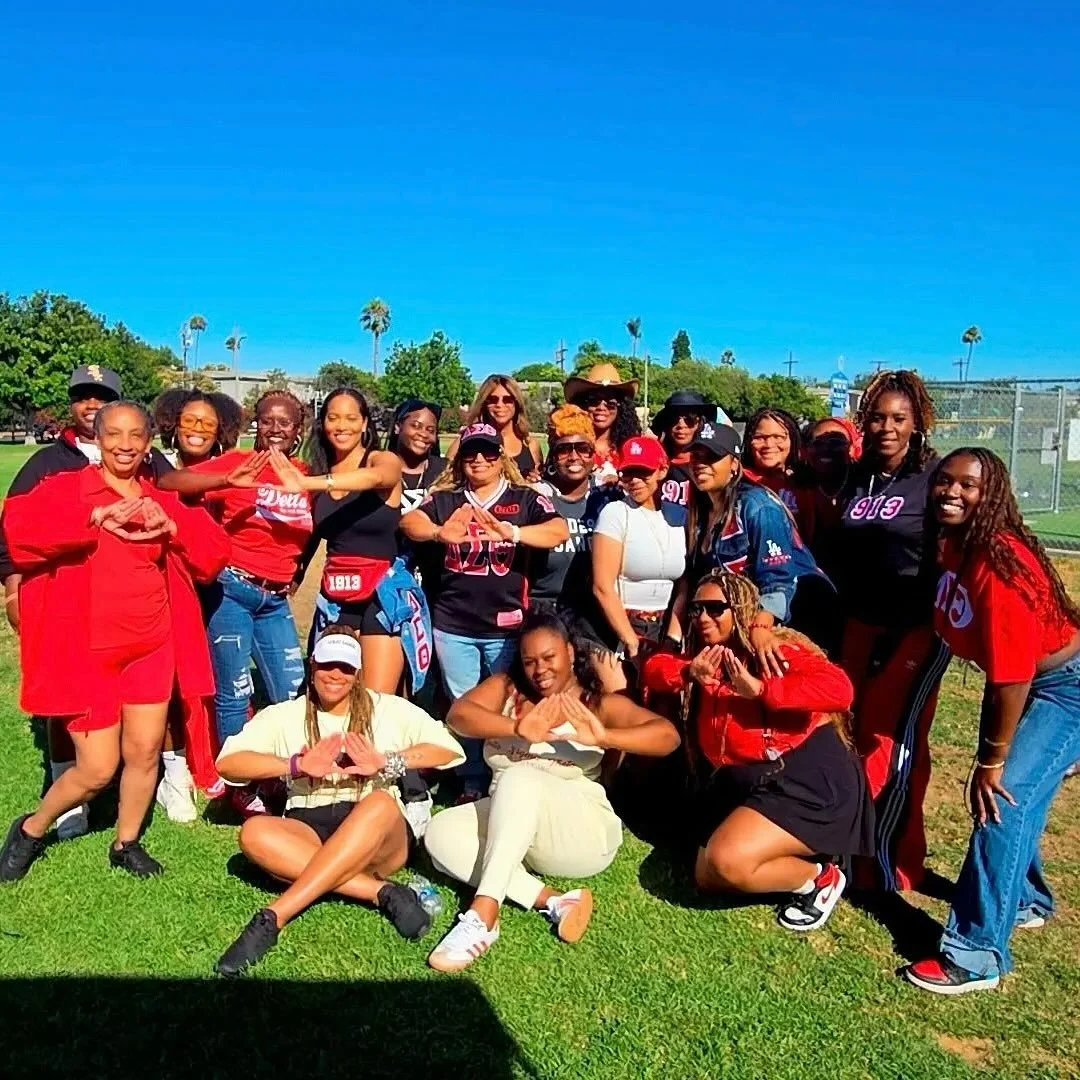 Frat Games brought the heat, but LA Alumnae brought the 🔥! The Los Angeles Alumnae Chapter of Delta Sigma Theta showed up and showed out with pride, power, and purpose! 💃🏾❤️ #FratGames2025 #DeltaSigmaTheta #LAAlumnae