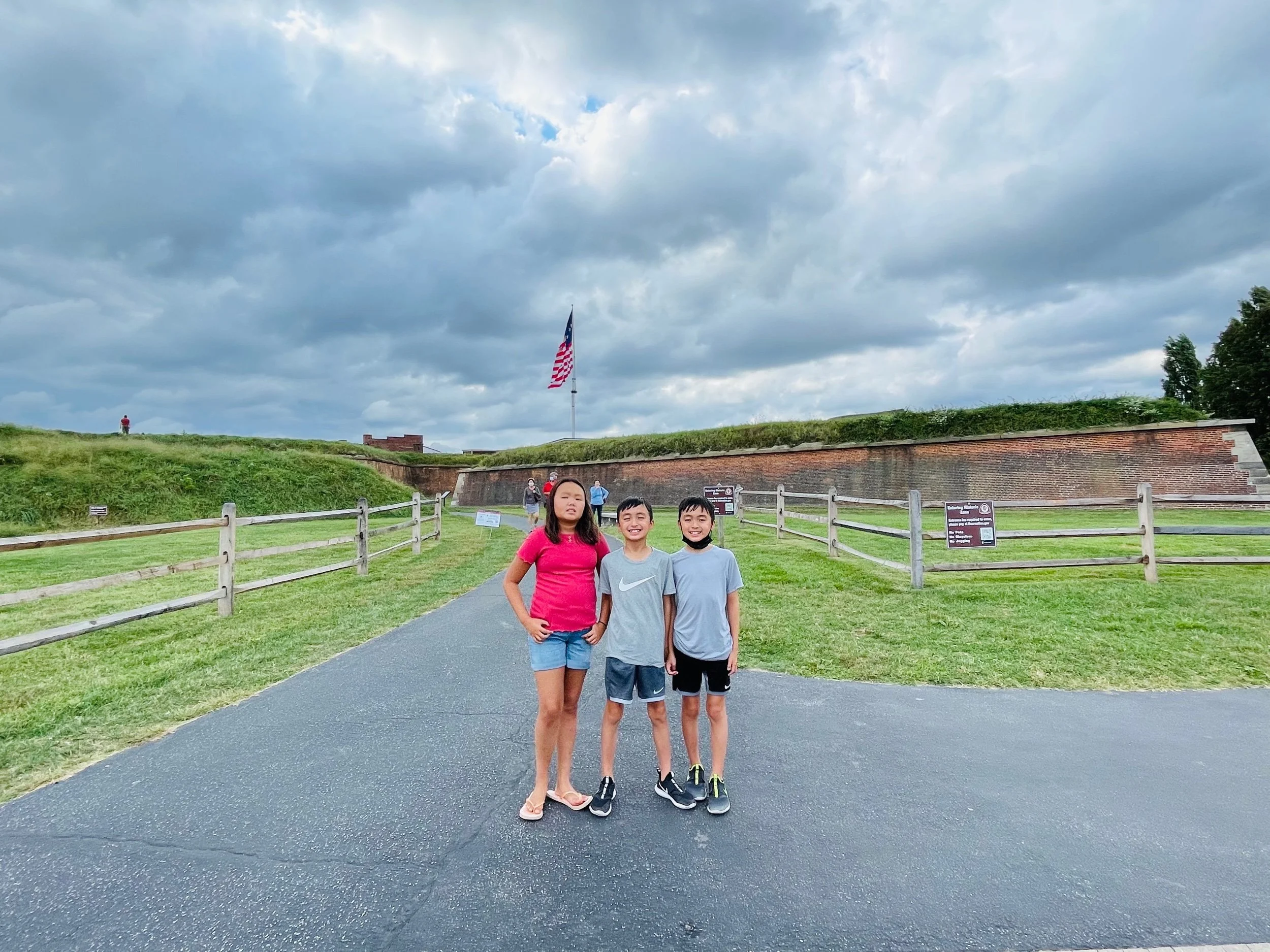  Fort McHenry National Monument.  ”Star-Spangled Banner” poem from Francis Scott Key.   