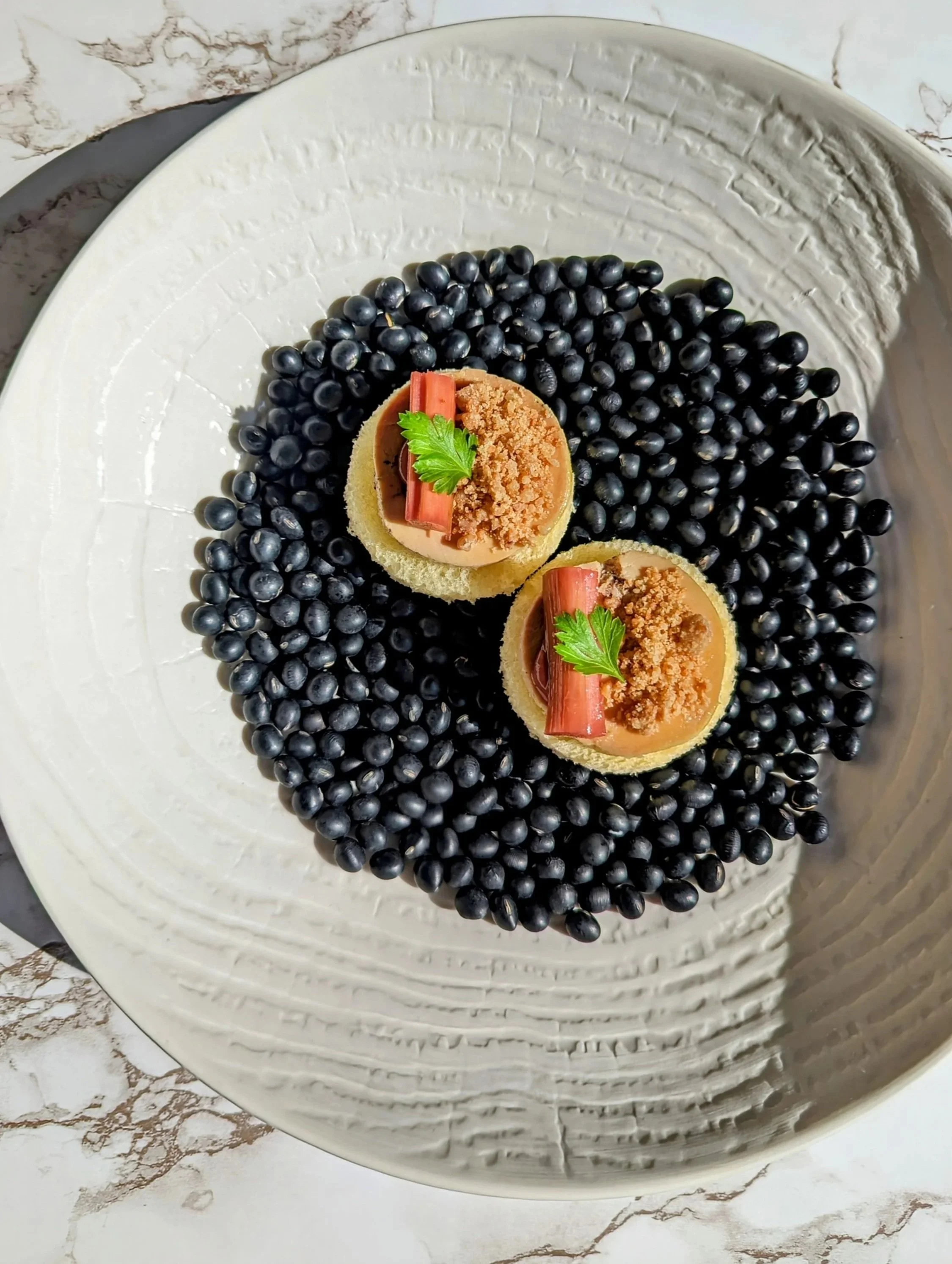 Bon Moment Canapé- Foie gras, coronation grape, grappa