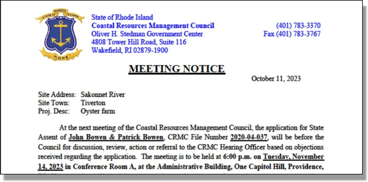 Urgent—CRMC Meeting on Tuesday
