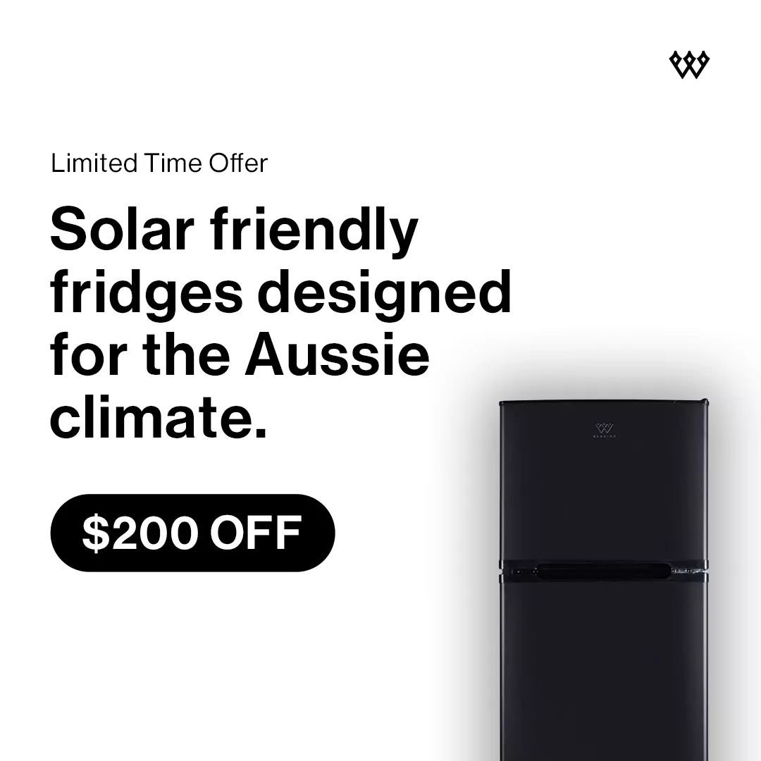Limited time only: $200 off our solar-friendly fridges, designed for the Aussie climate.
Perfect for off-grid living and eco-friendly set ups. SHOP NOW.

#WarriorFridges #LuxuryAppliances #HotelDesign #SilentLuxury #OffGridFridges #LiveOffGrid