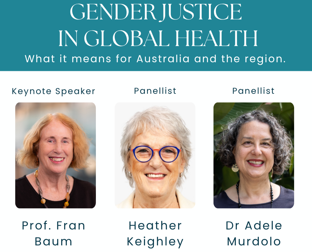 Upcoming Webinar: Gender Justice in Global Health: What it means for Australia and the Region
