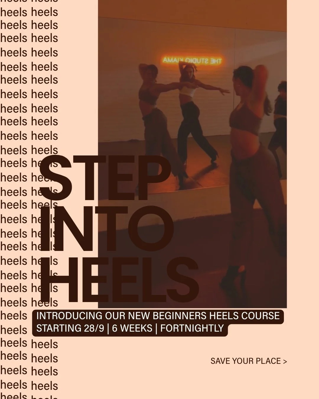 BEGINNER HEELS IS COMING TO TSK

Ready to try something new?

We&rsquo;re introducing a brand new 6 Week Beginner Heels Course. Designed to take you from the foundations of heels technique through to fun, confident choreography and combos.

Across th