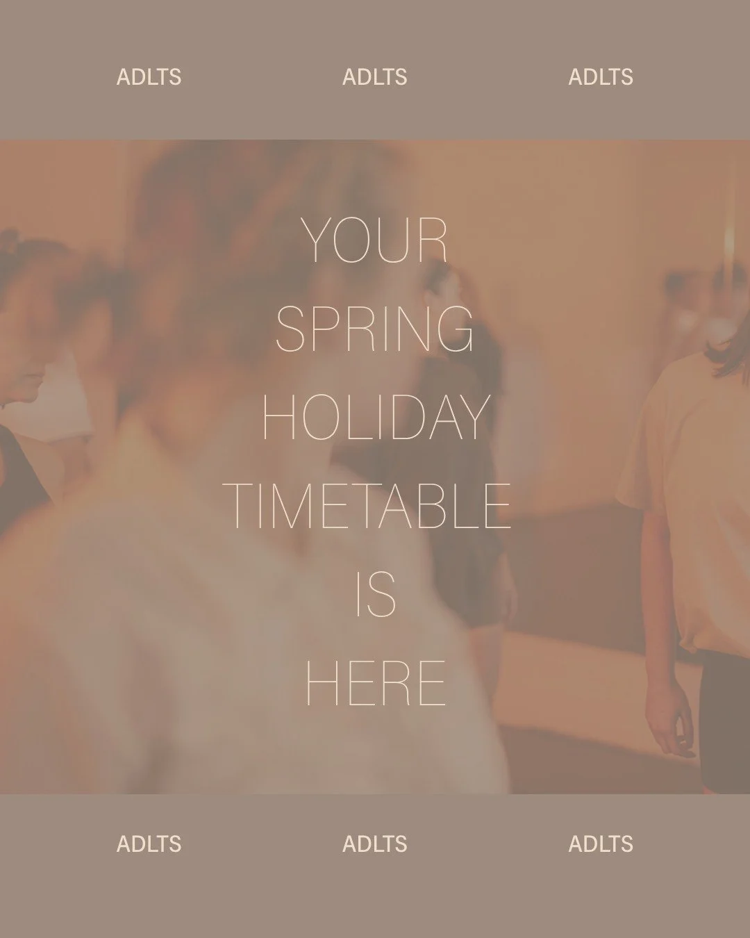 Swipe to check out our adults timetable over the school holidays >

We are making the most of Spring school holidays by rearranging our ADLTS timetable and adding some fun new classes over the next couple weeks!

See you in the studio! 🧡
