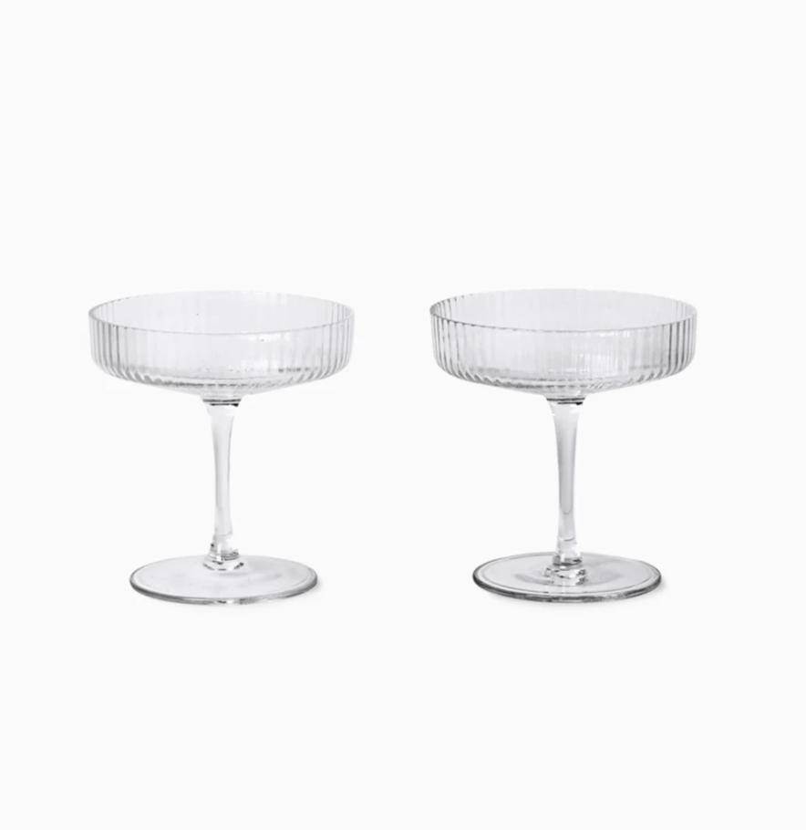 Arrival Hall - Ferm Living ribbed glass set of 2