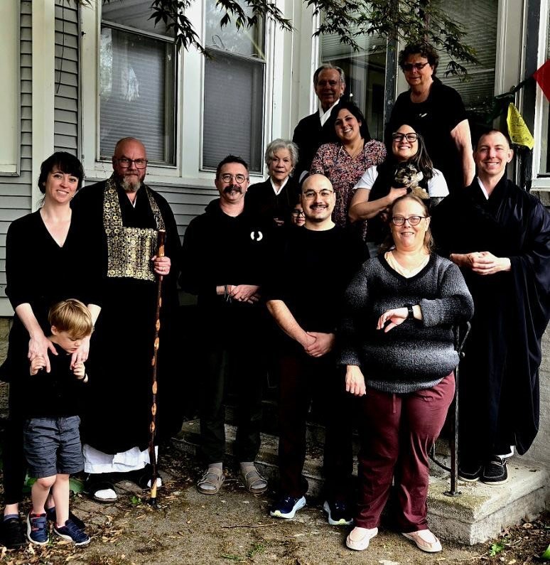 Today we celebrate Chisō Robb Hasty’s Jukai—his vow to live with wisdom in action.
On this beautiful Saturday, surrounded by the warmth of the Sangha, Robb received the precepts and a Dharma name that speaks to his life of service: Chisō