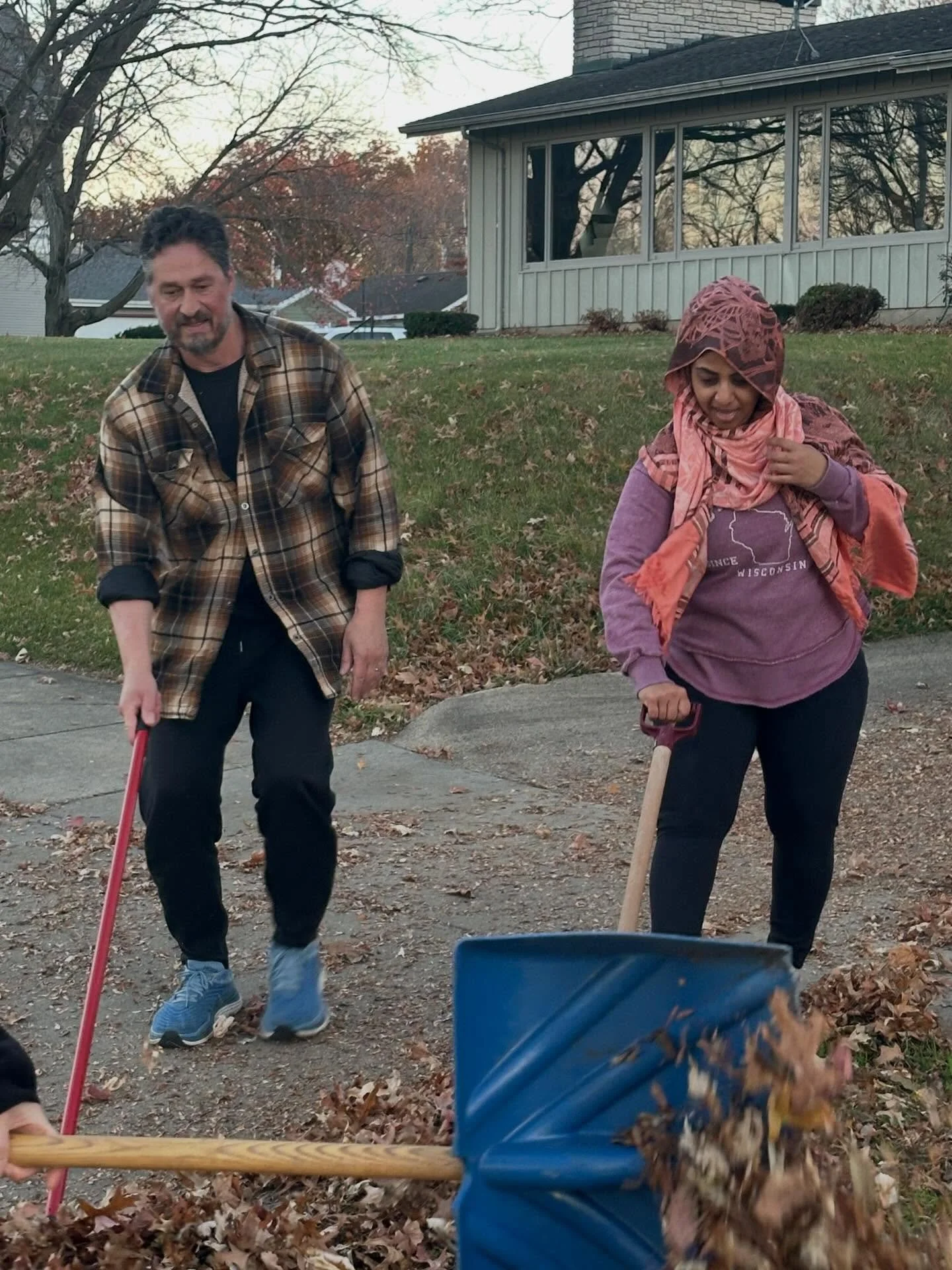Joy in the Leaves

Samu practice during Sesshin reminds us that awakening isn&rsquo;t limited to the cushion.
Here, raking leaves becomes wholehearted practice&mdash;each stroke of the rake an expression of clarity, each shared smile a moment of effo