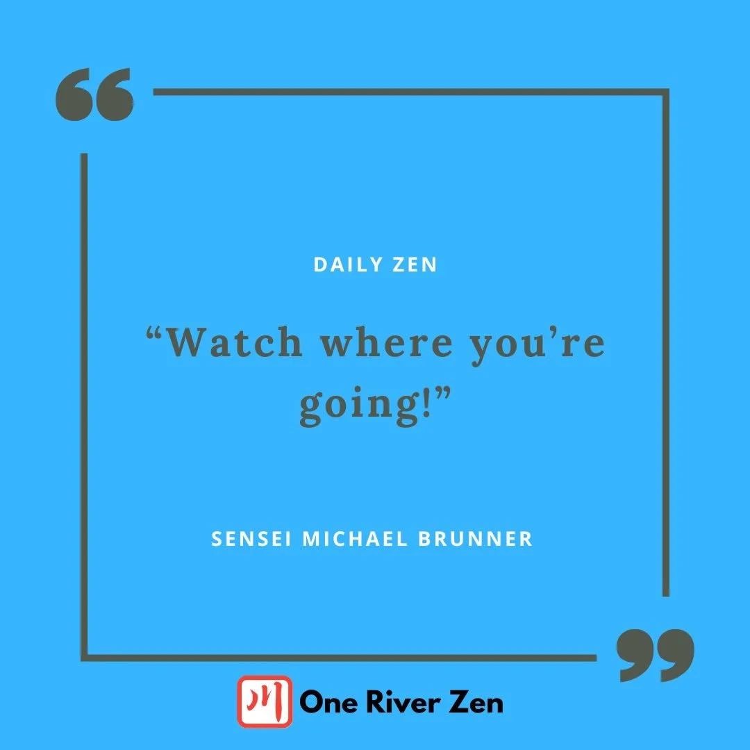 WATCH WHERE YOU&rsquo;RE GOING

In our practice &mdash; in the practice of our life &mdash; it&rsquo;s important to watch where we&rsquo;re going.

When we sit in the morning, that great cosmic list of to-dos often presents itself. We begin to see ou
