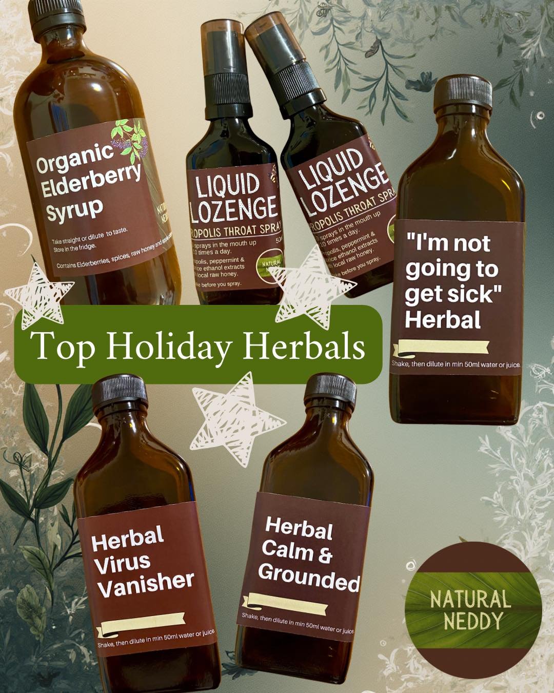 If you&rsquo;re prone to illness or stress over the holidays, may I suggest you grab yourself some herbs in advance?

If you&rsquo;re travelling, I recommend my Liquid Lozenge Propolis Throat Spray. It&rsquo;s small enough for plane trips or the glov