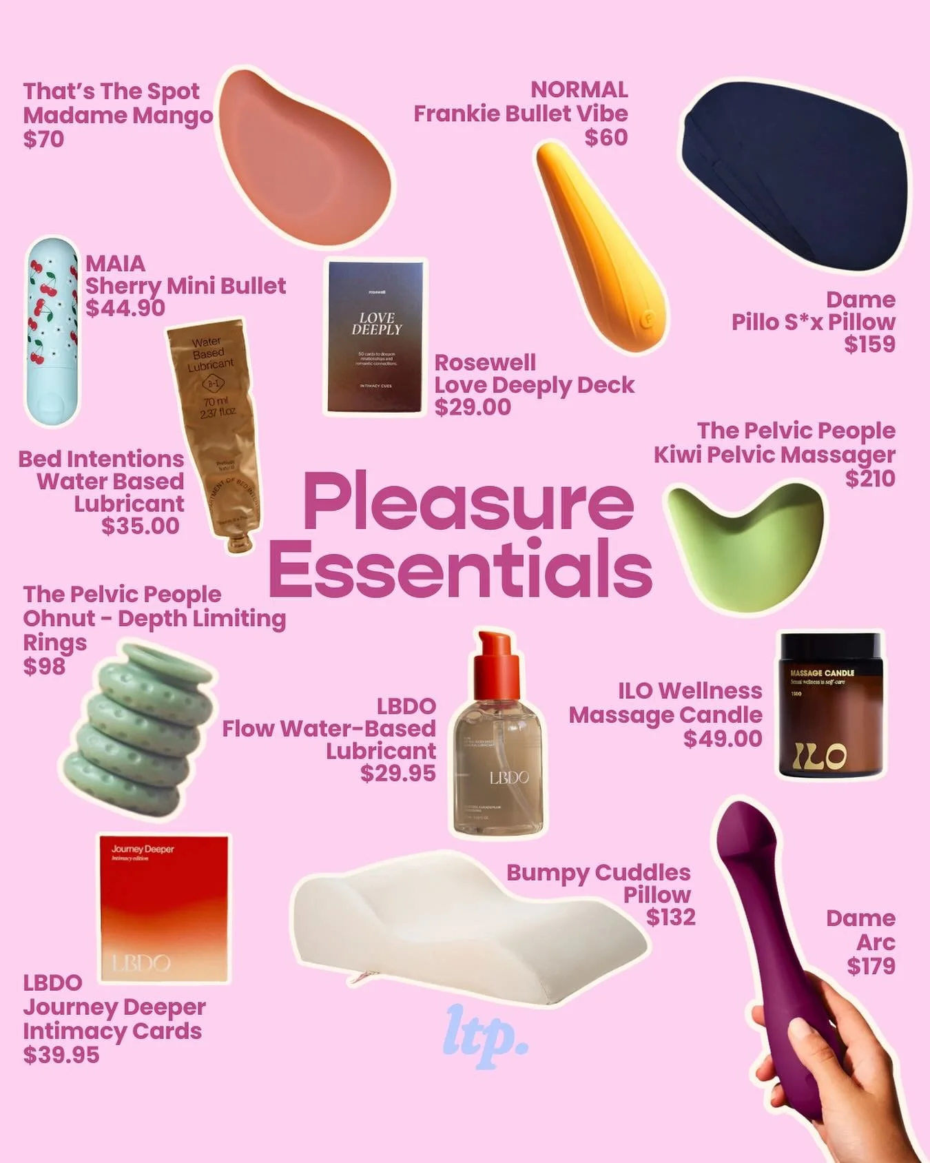 Pleasure shouldn&rsquo;t come with a pain score 😉 

But if you&rsquo;ve ever felt pain during intimacy, you&rsquo;re not alone. As someone who&rsquo;s had lived experience with just this, I&rsquo;ve curated some pleasure essentials for all my pelvic